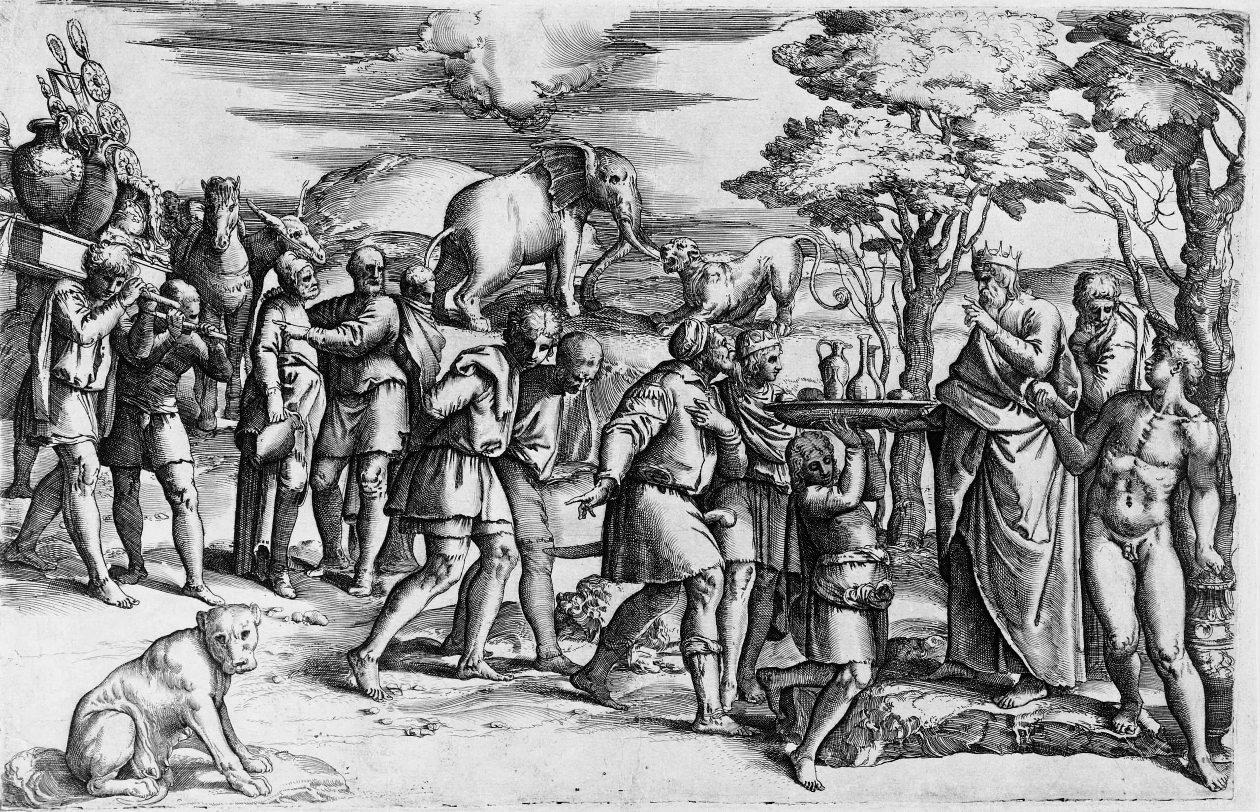 Melchizedek Offering Bread and Wine to Abraham