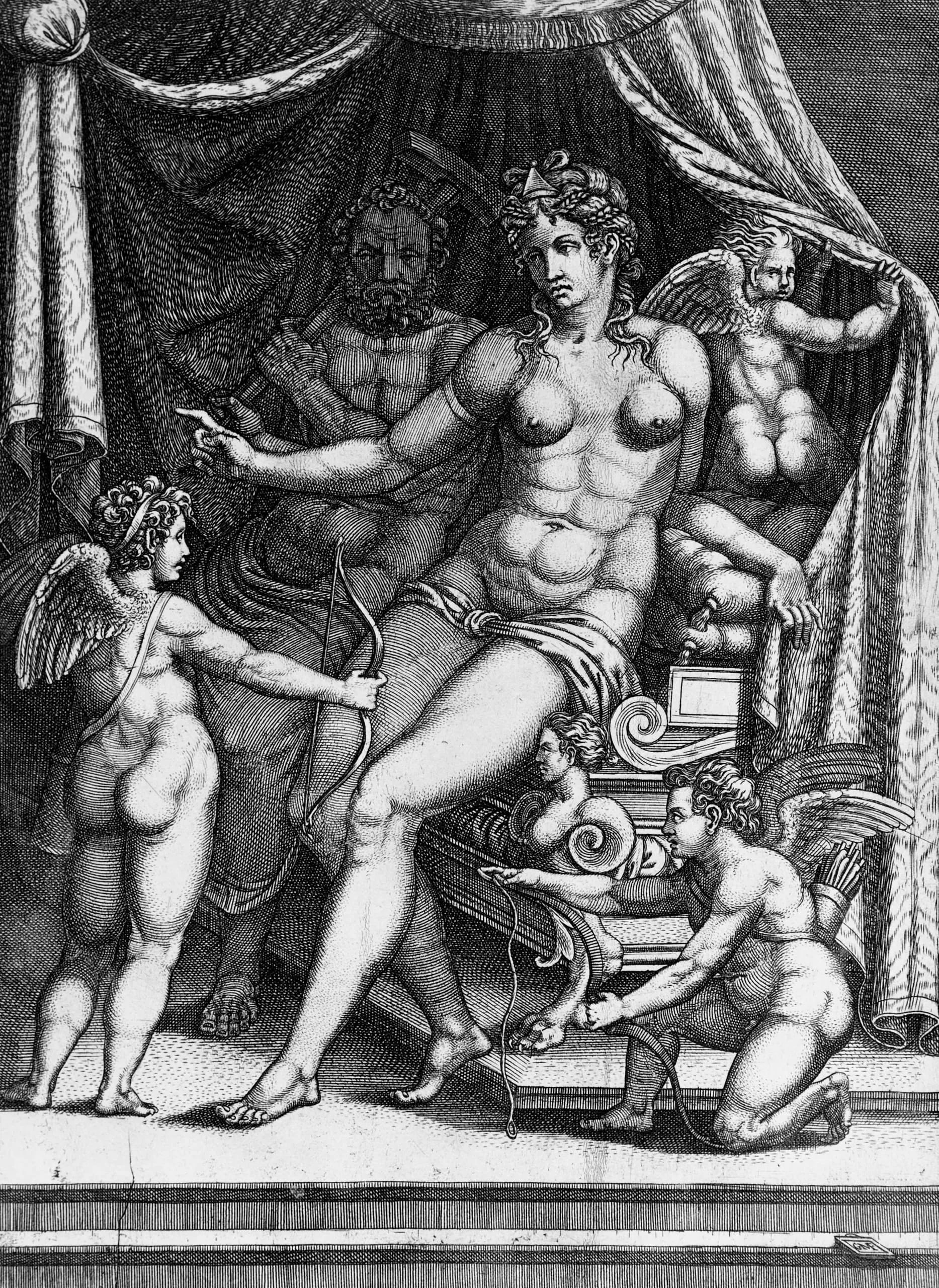Venus and Vulcan Seated on a Bed