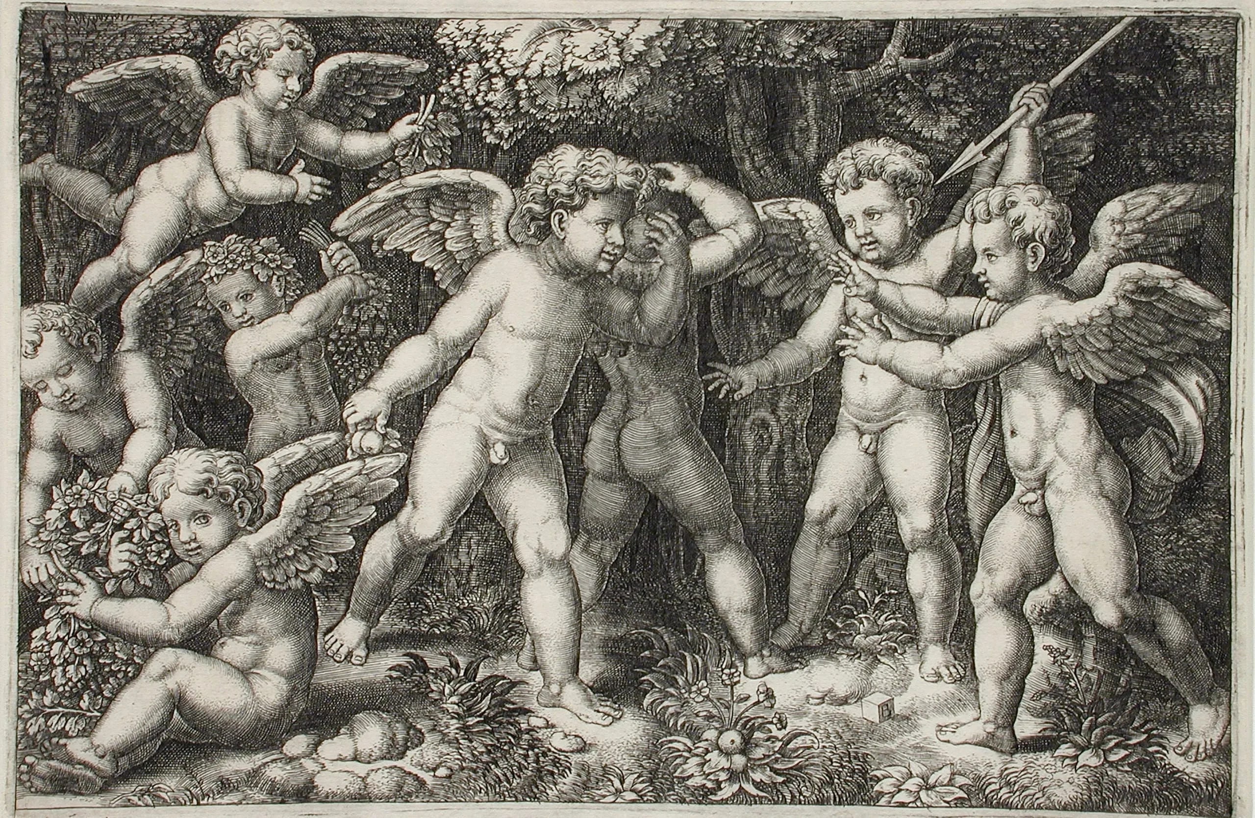 Eight Cupids at Play