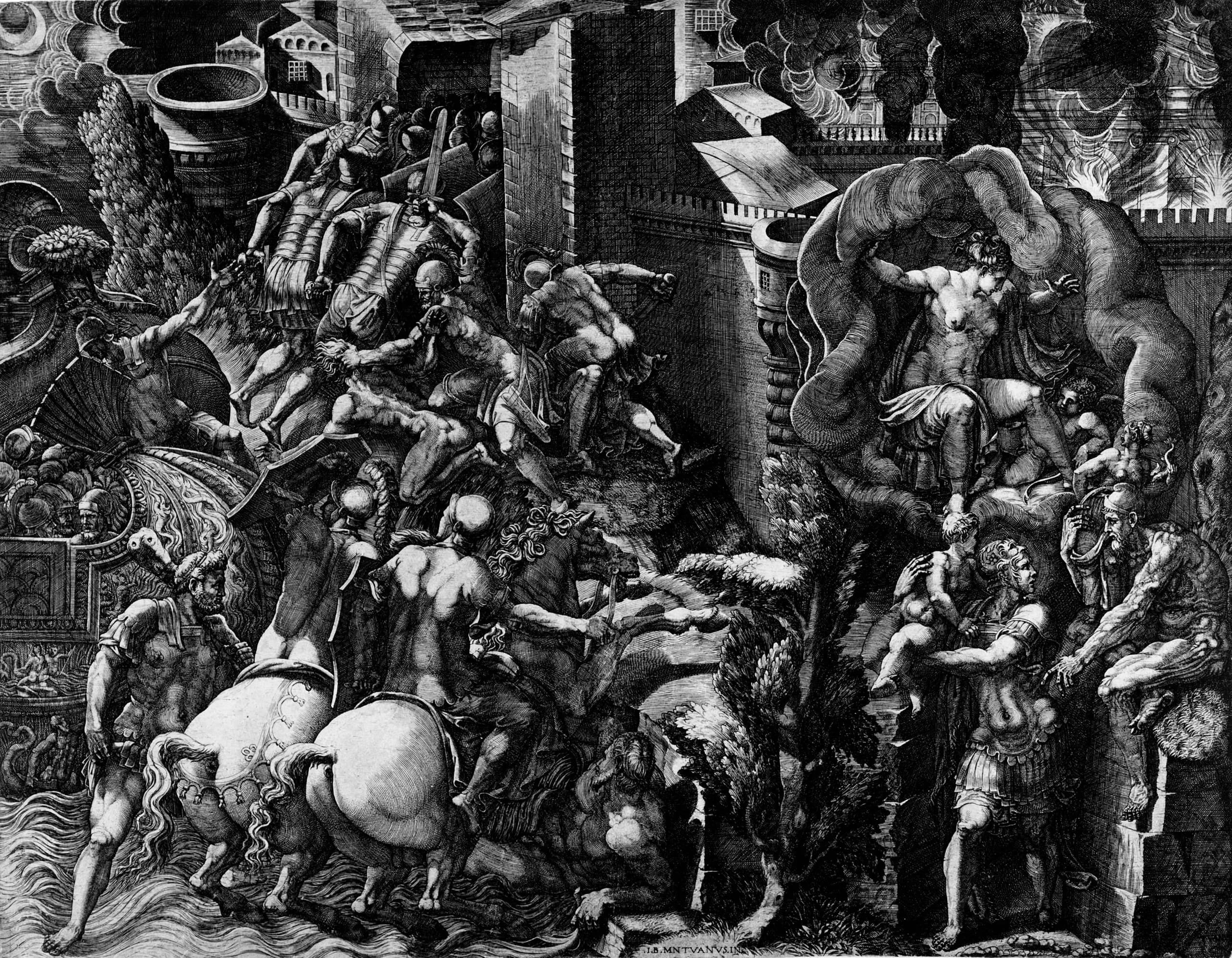 The Fall of Troy and the Escape of Aeneas
