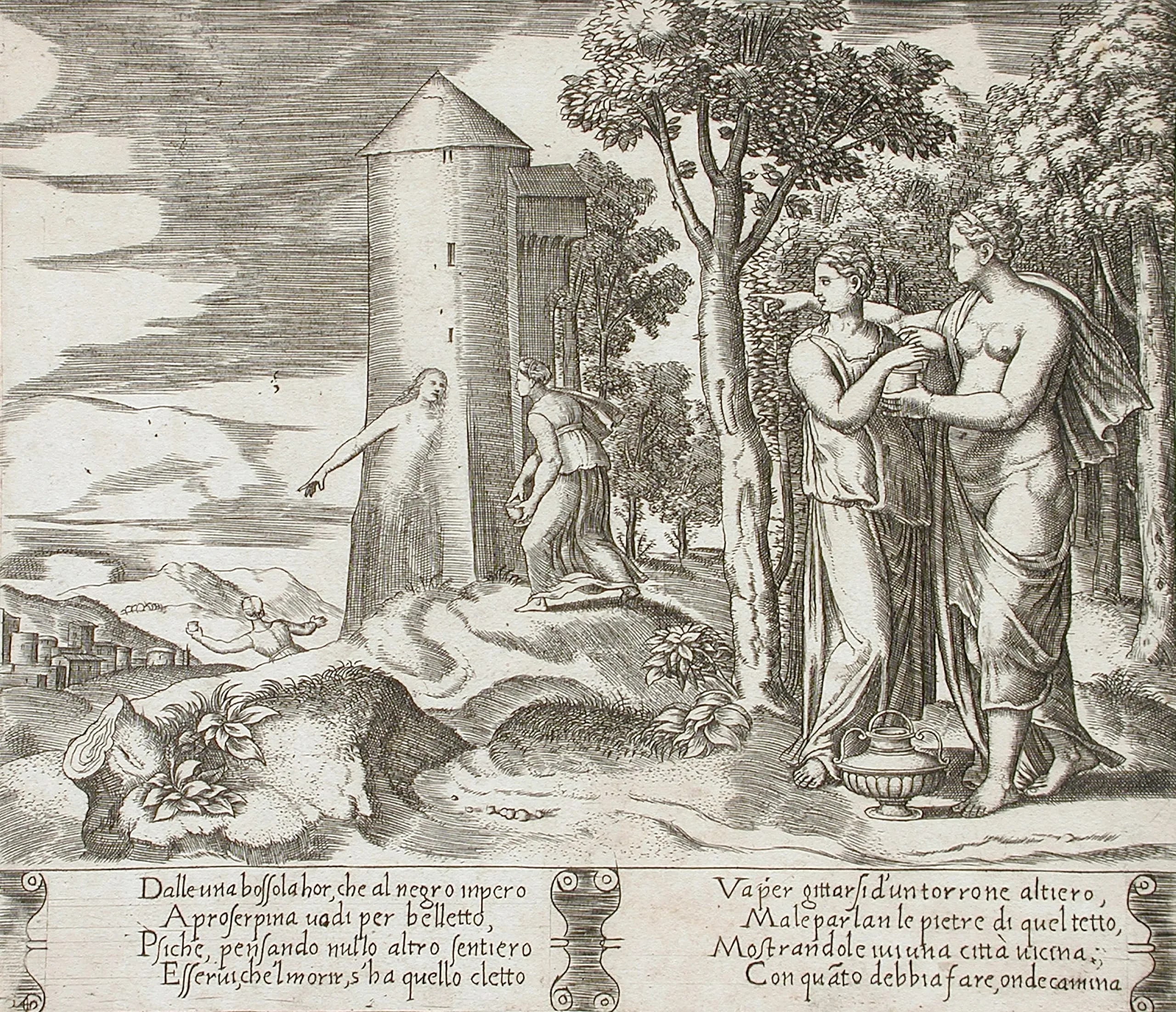 Venus with Psyche pointing to the underworld