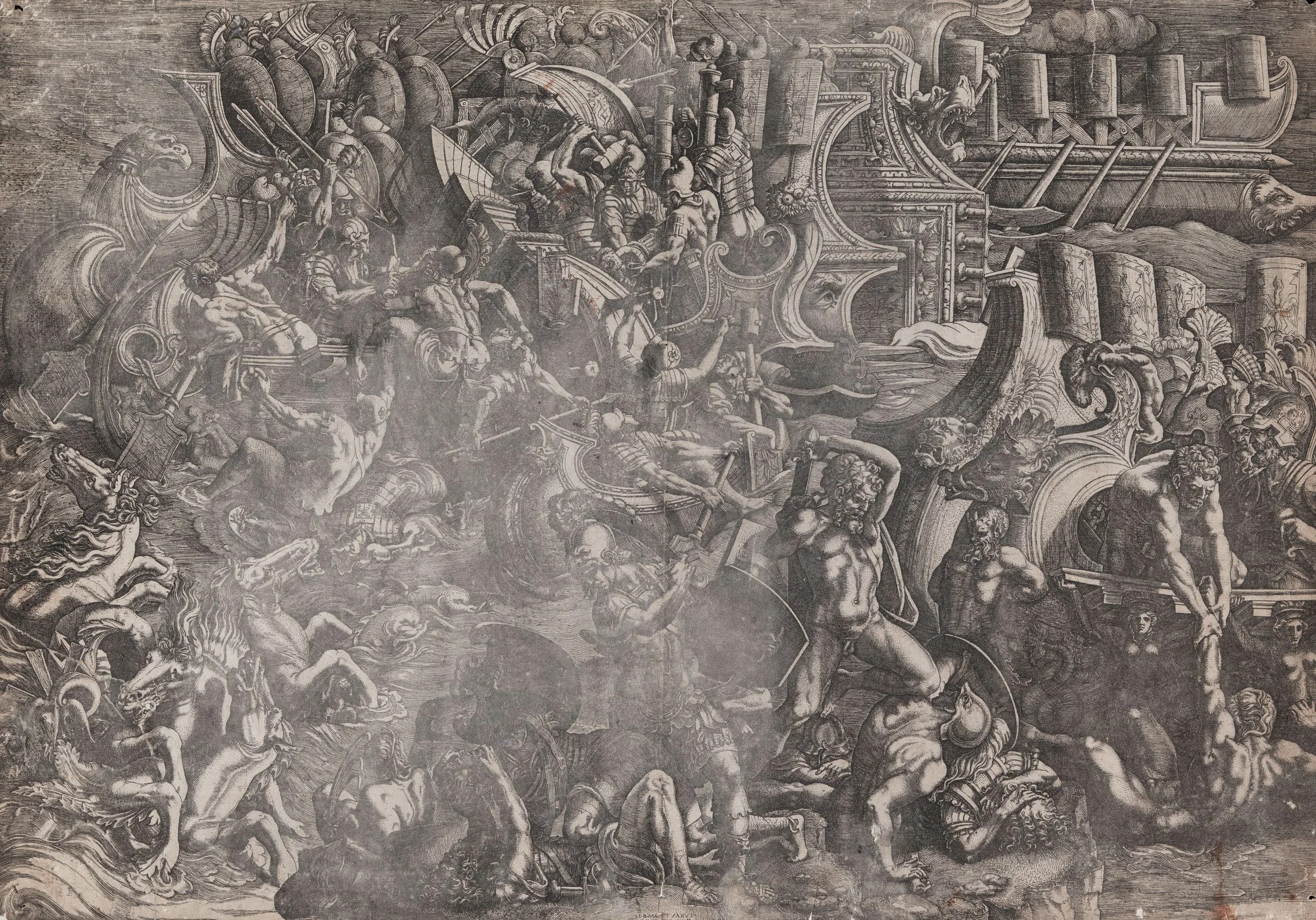 Naval Battle Between Greeks and Trojans