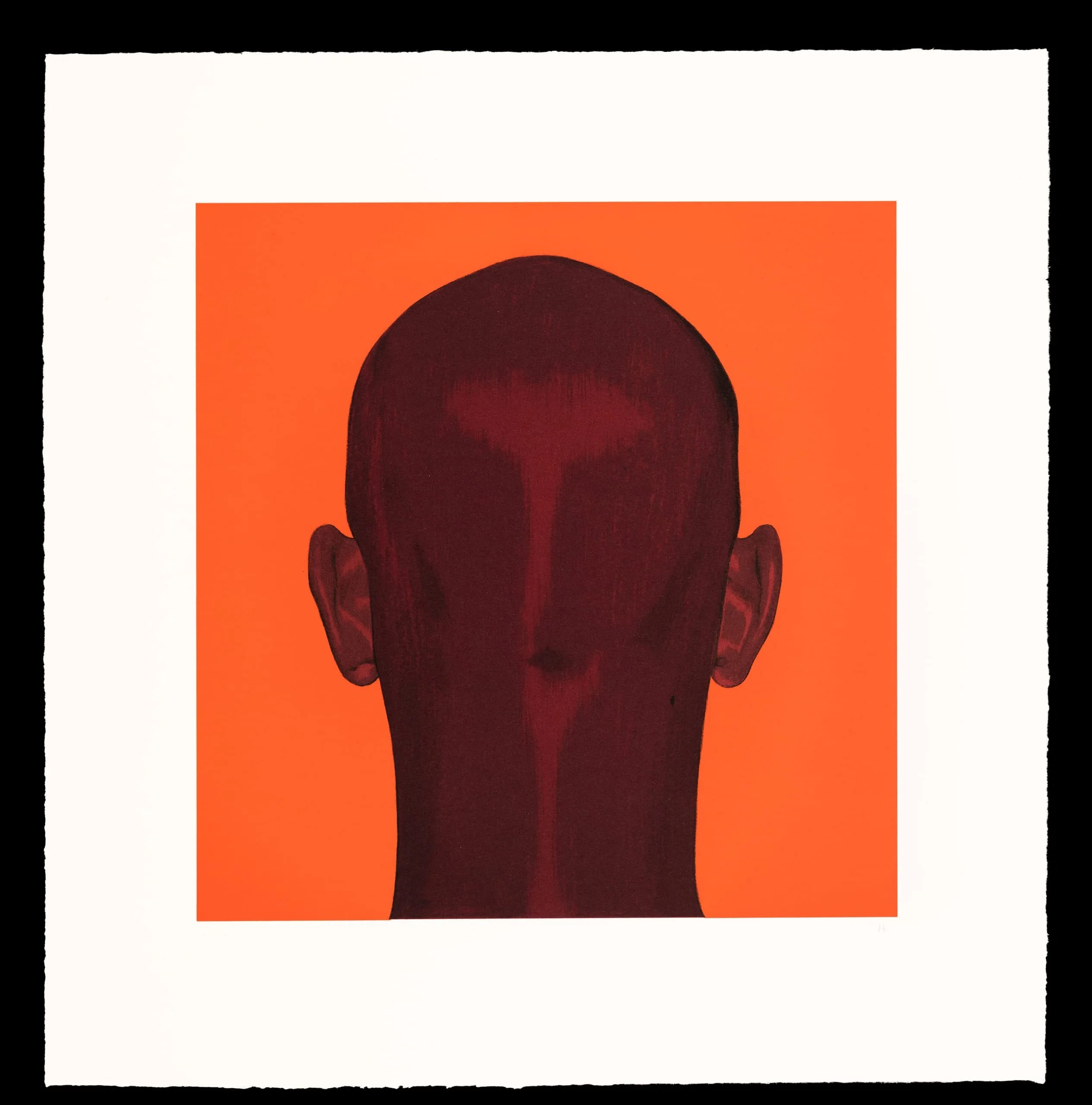 Untitled (Back of Head on Orange Field)