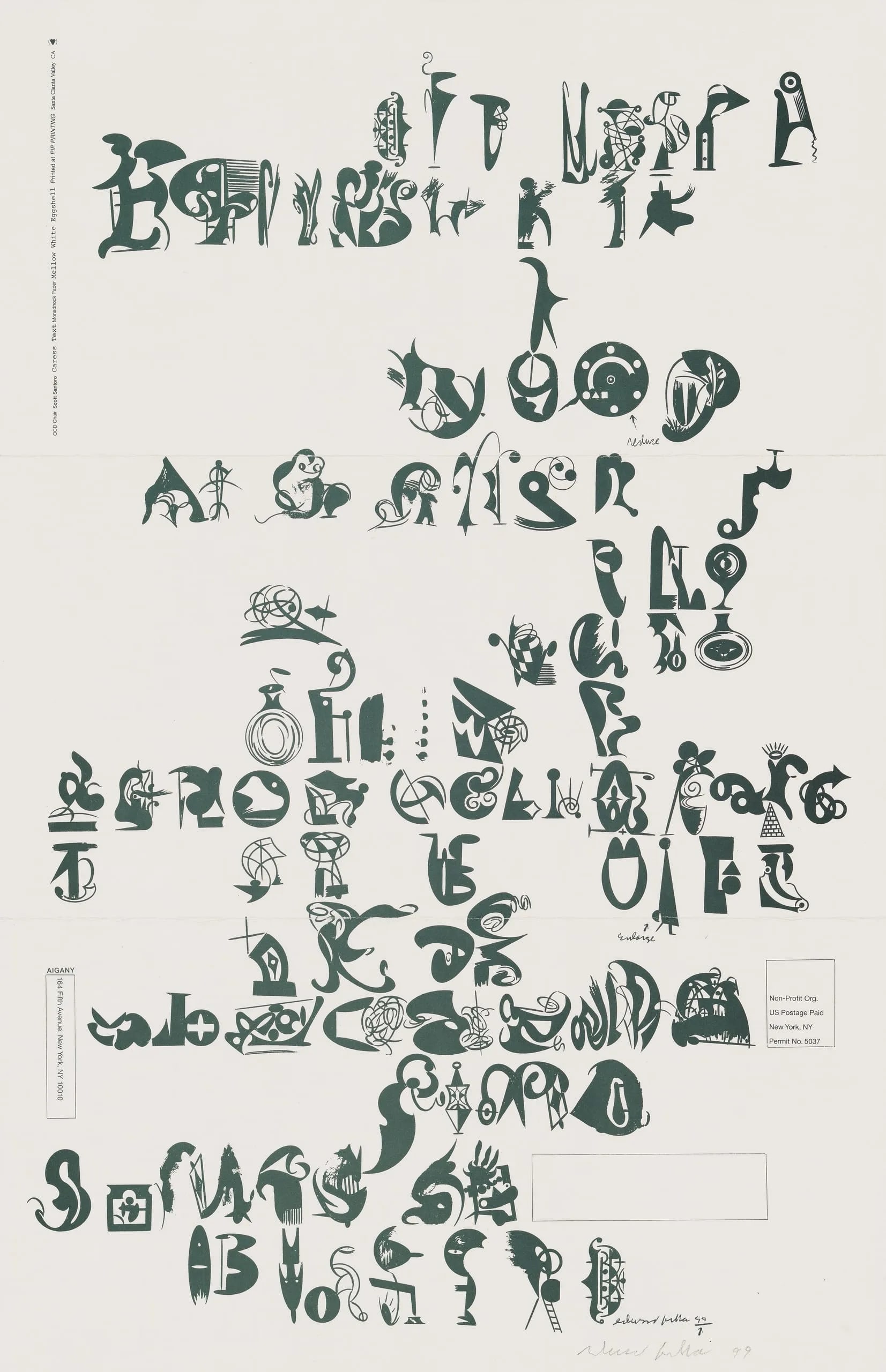 Flyer for lecture with Massimo Vignelli at the Fashion Institute of Technology