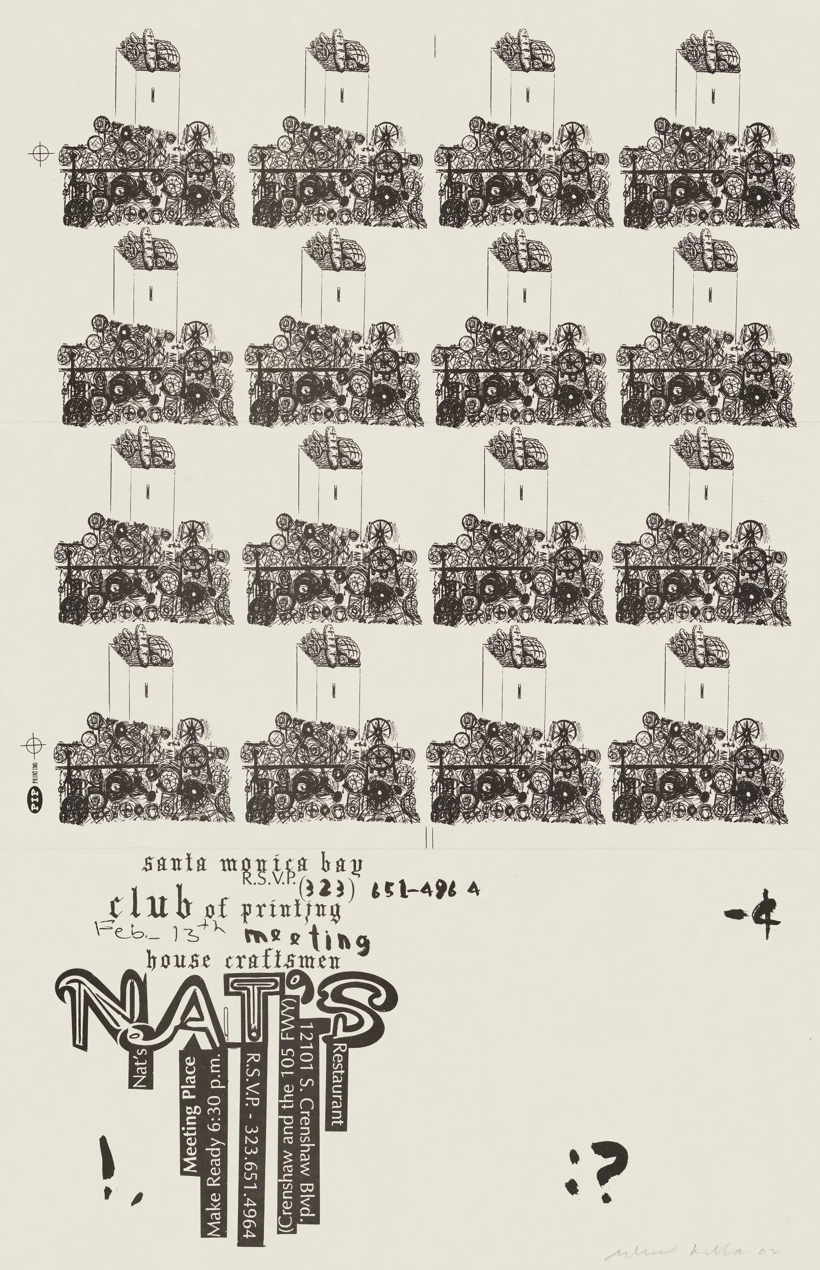 Flyer for lecture at Santa Monica Bay Club of Printing