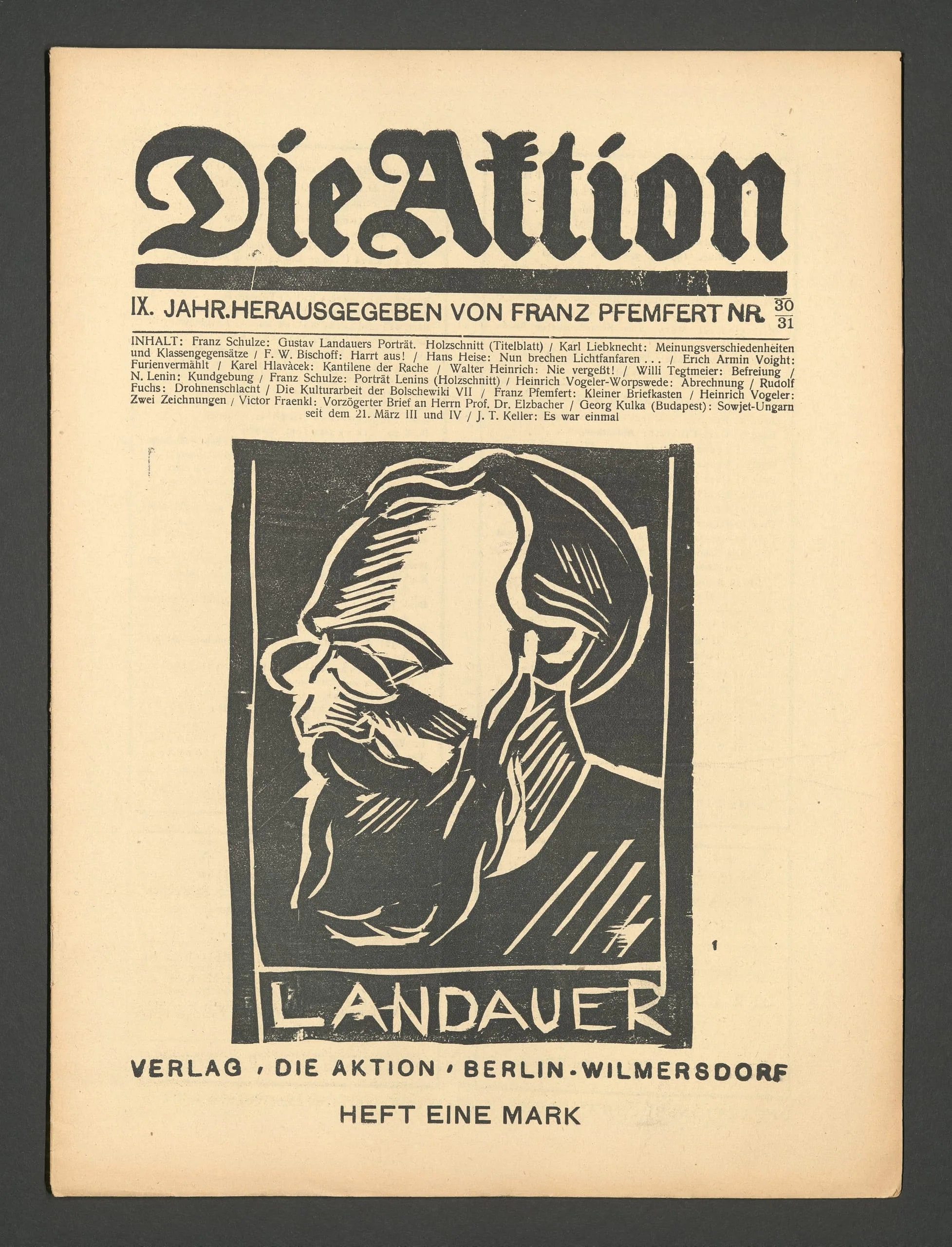 Portrait of Gustav Landauer