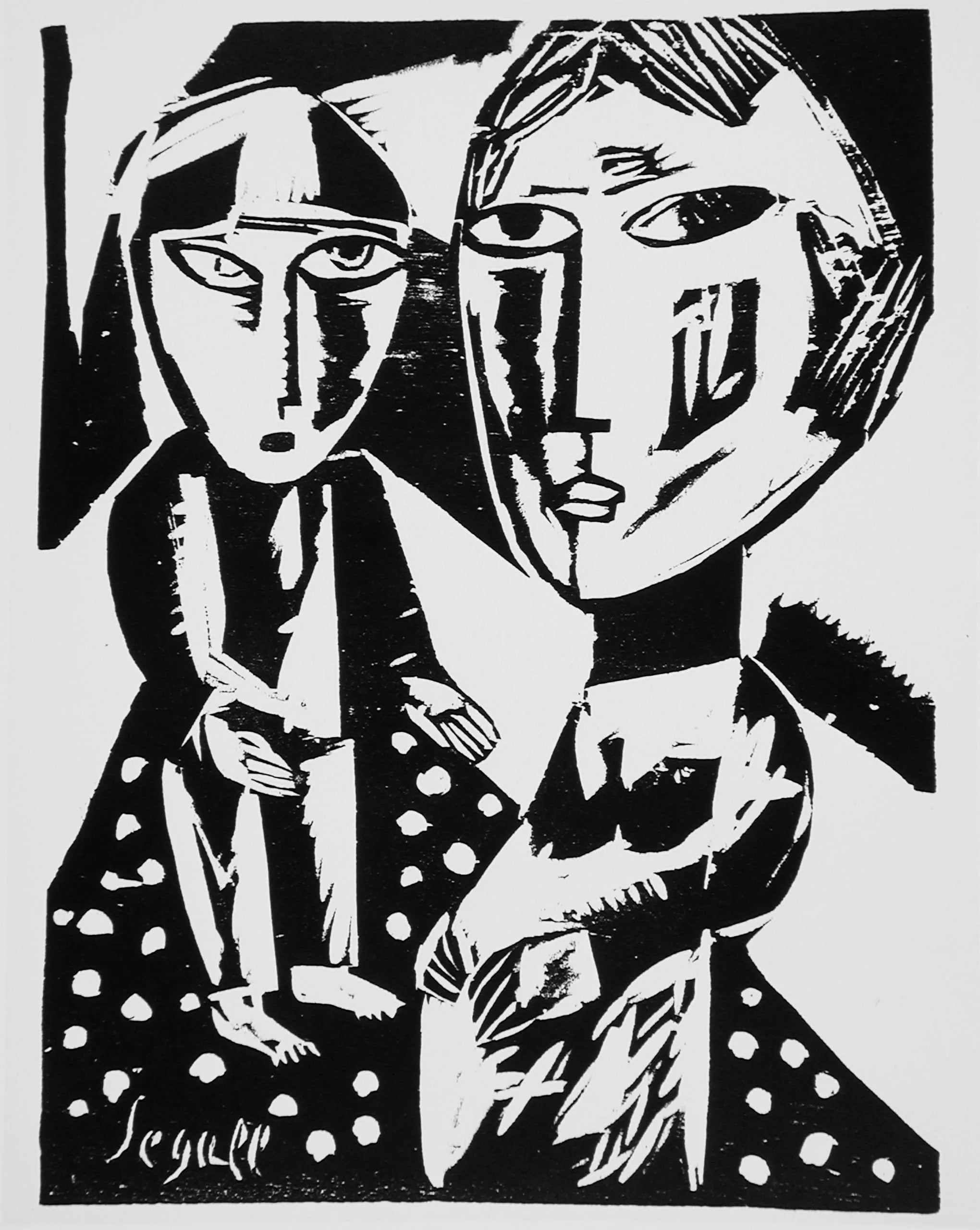 Young beggar woman