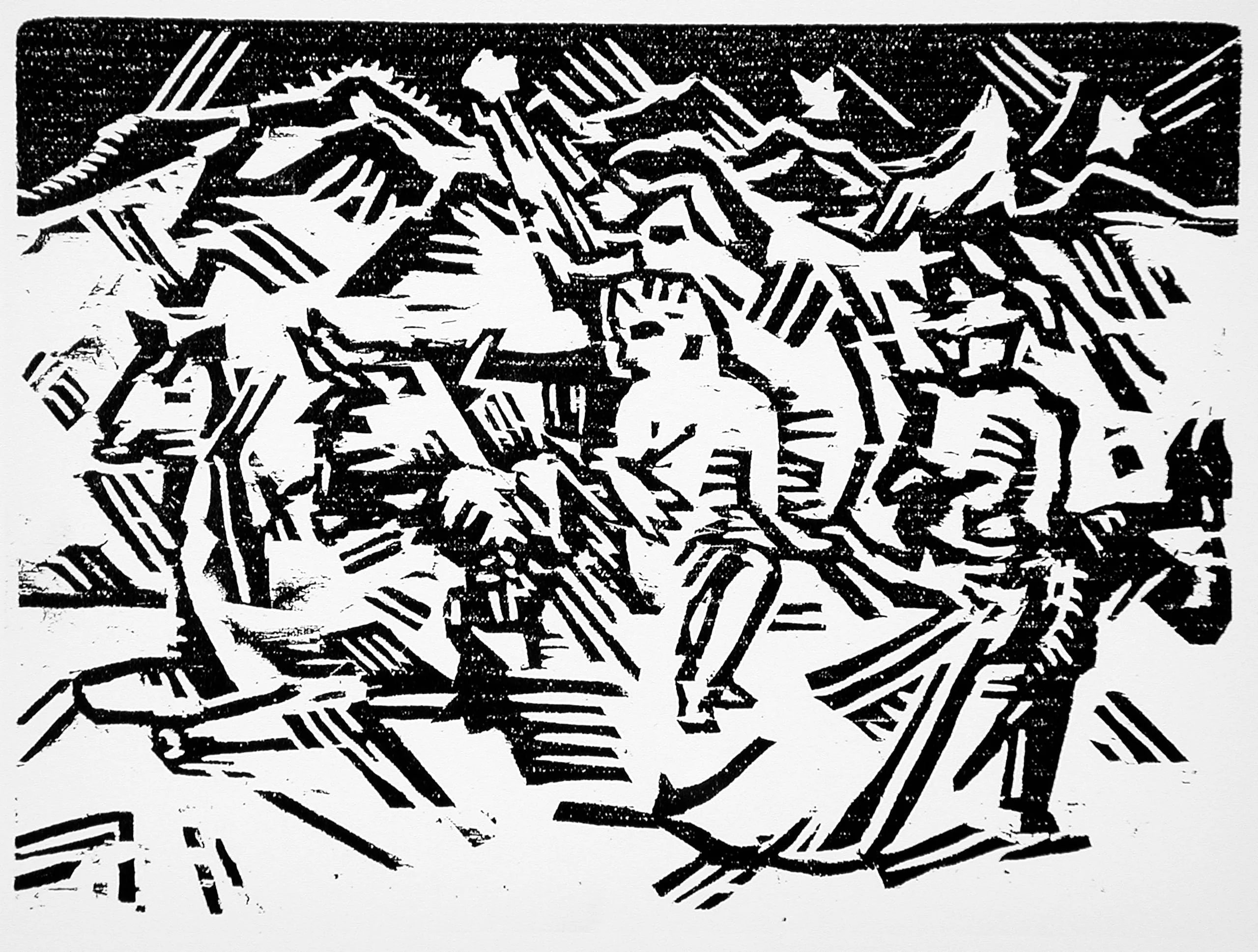 The shepherds in the fields