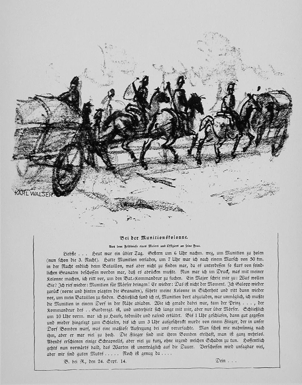 With the munitions column