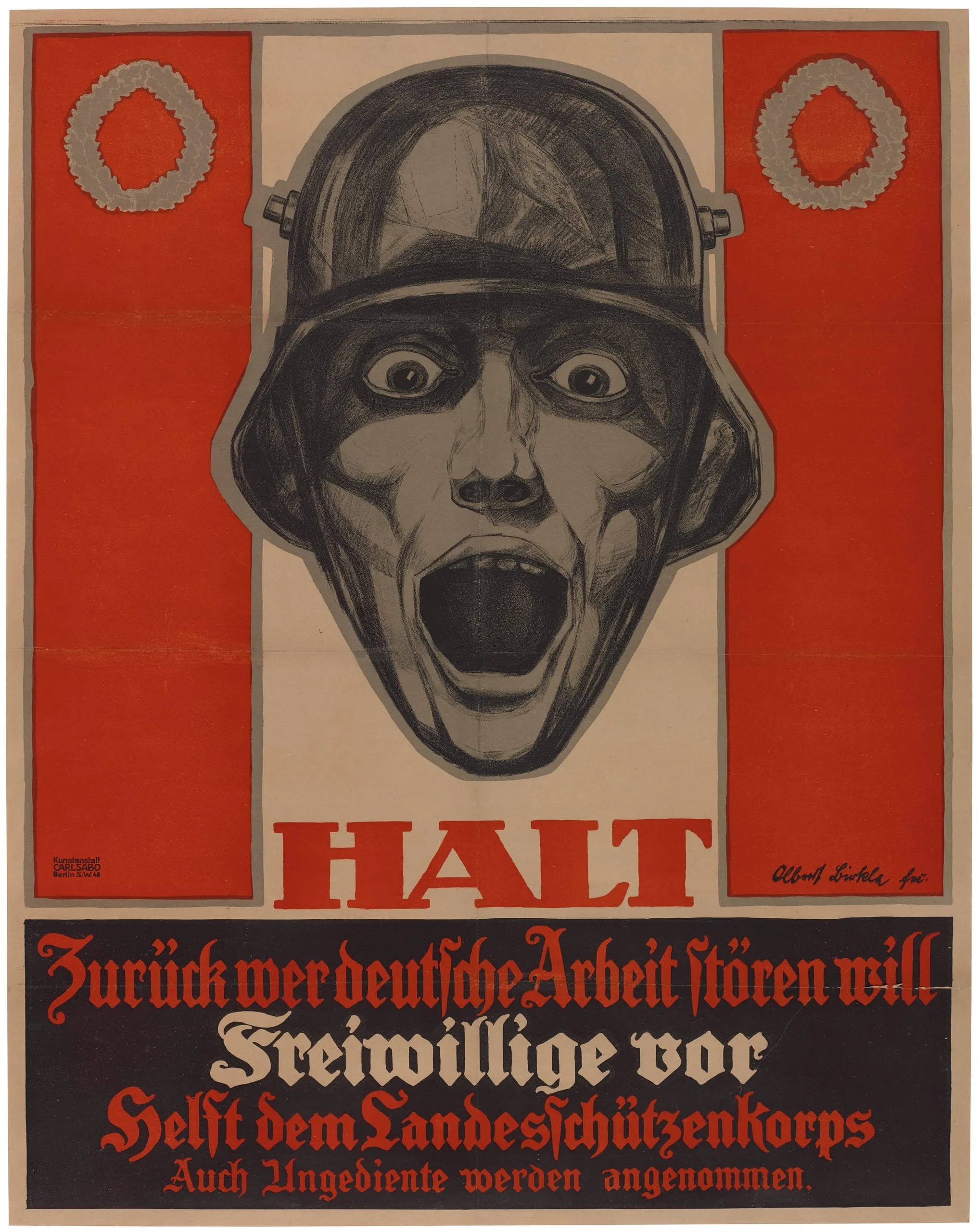 Stop!  Back with those who would disrupt German work!  Volunteers forward!
