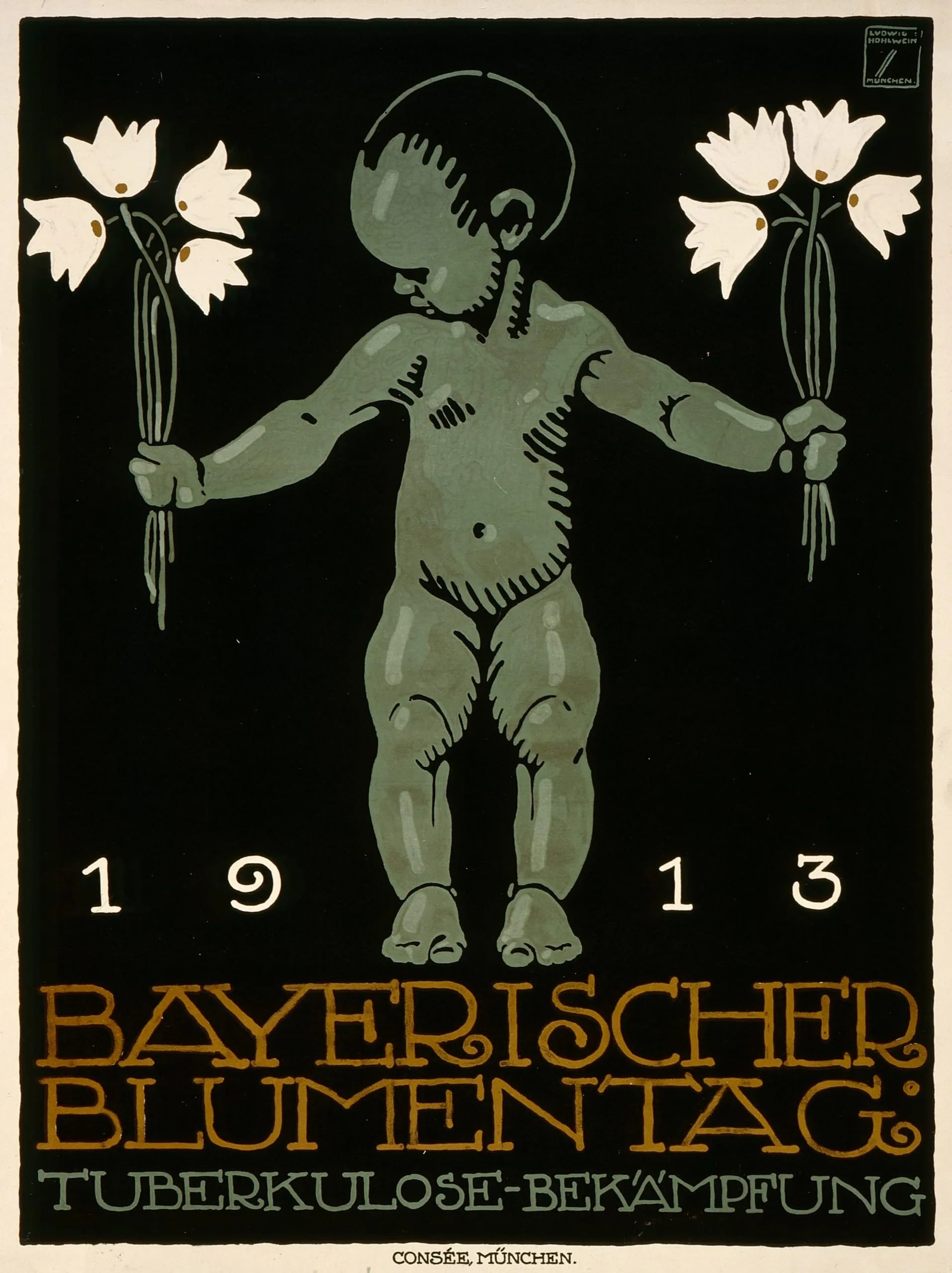 1913 Bavarian flower day--for fighting tuberculosis