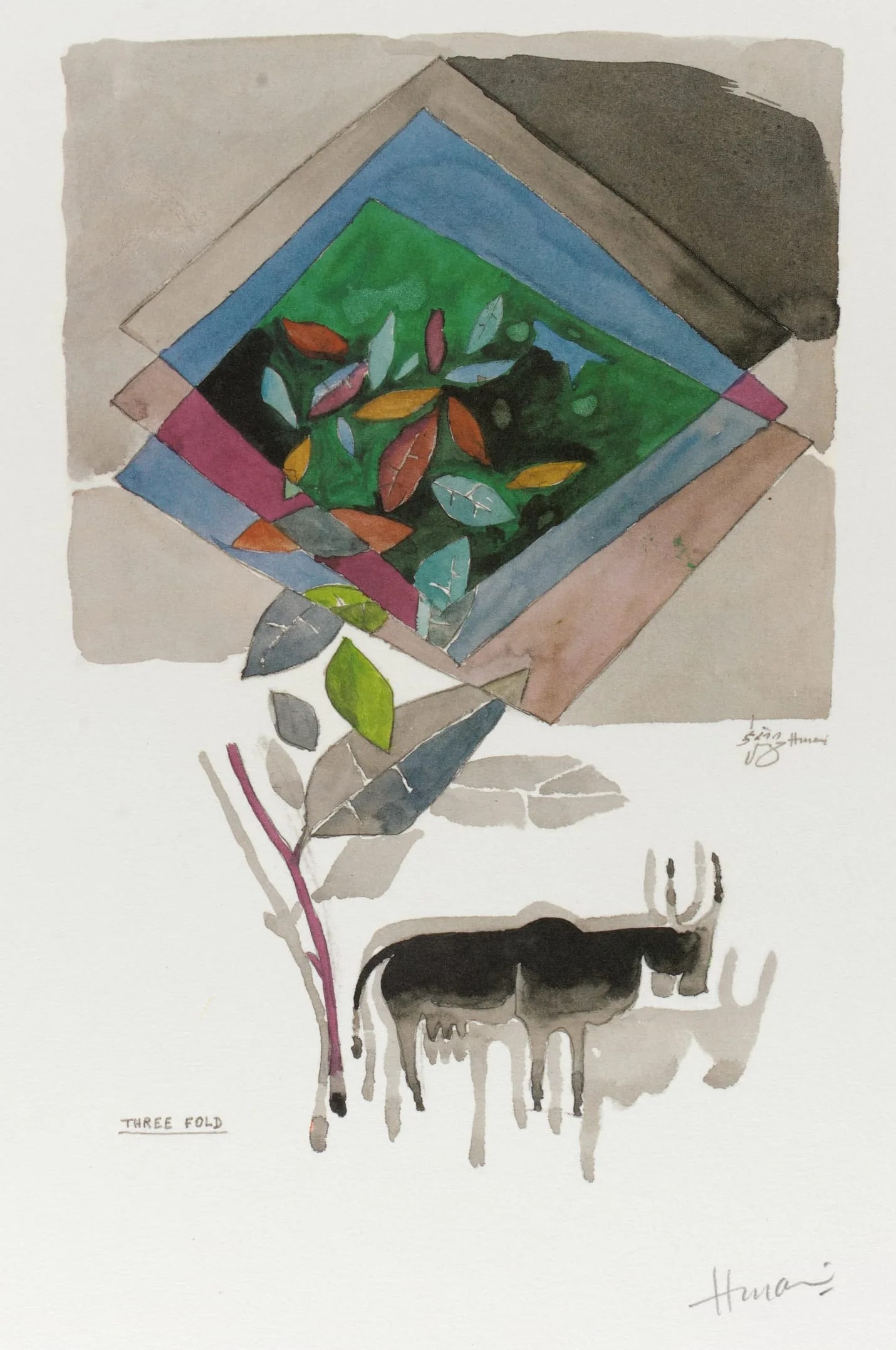 Threefold, Folio from the Passage into Human Space Series