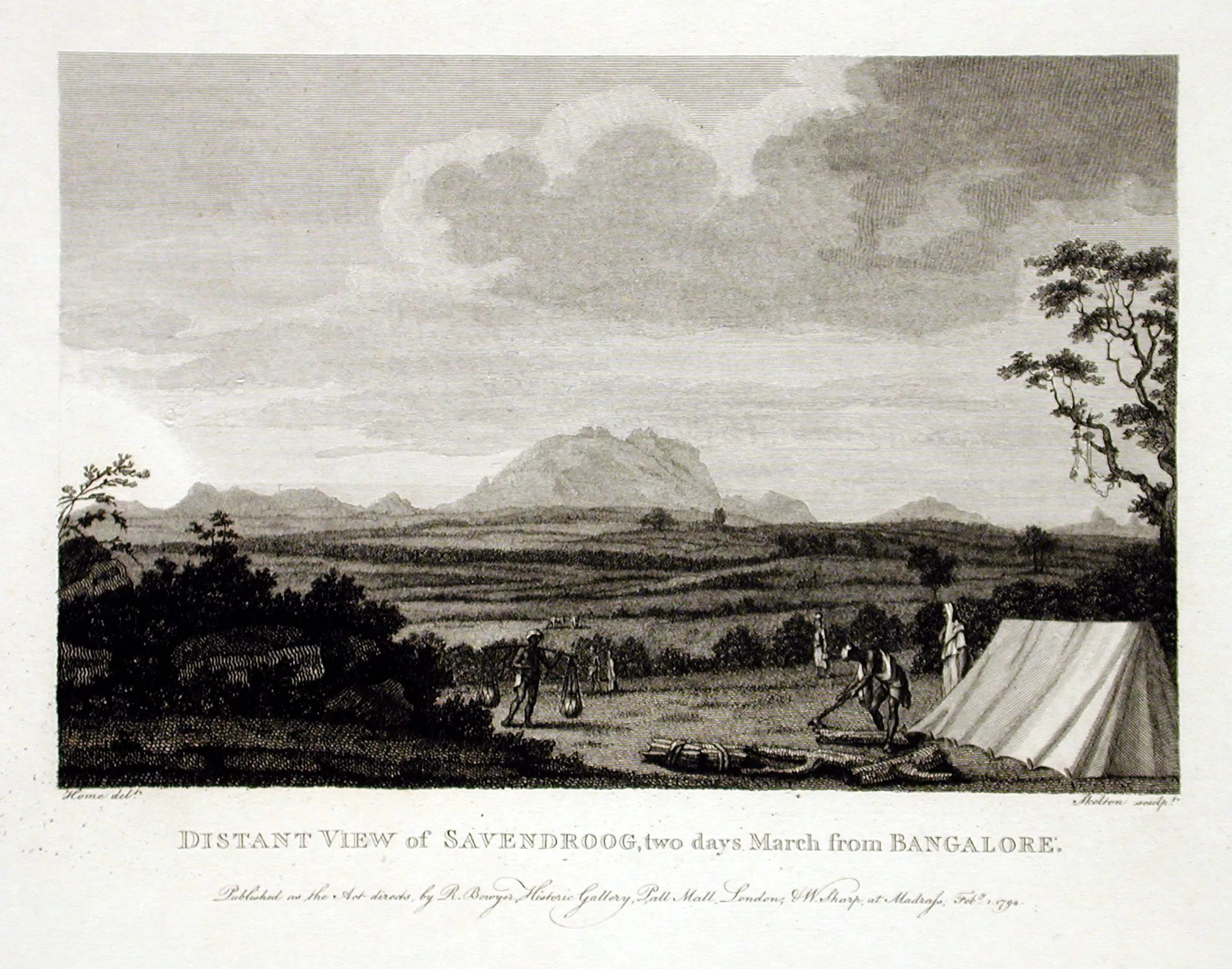 Distant View of Savendroog, Two Days March from Bangalore, From Select Views in Mysore, The Country of Tippoo Sultan