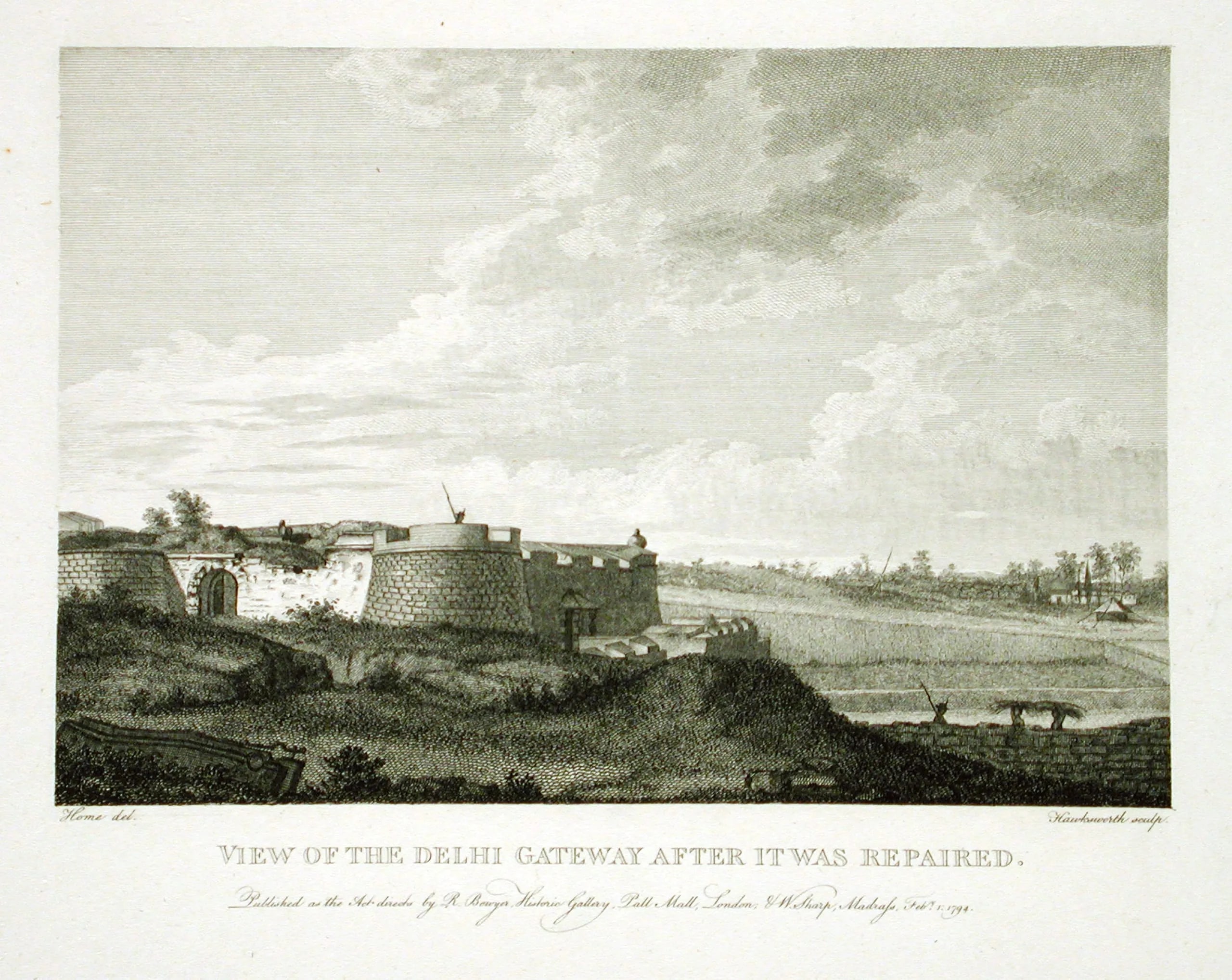 View of the Delhi Gateway After It Was Repaired, From Select Views in Mysore, The Country of Tippoo Sultan