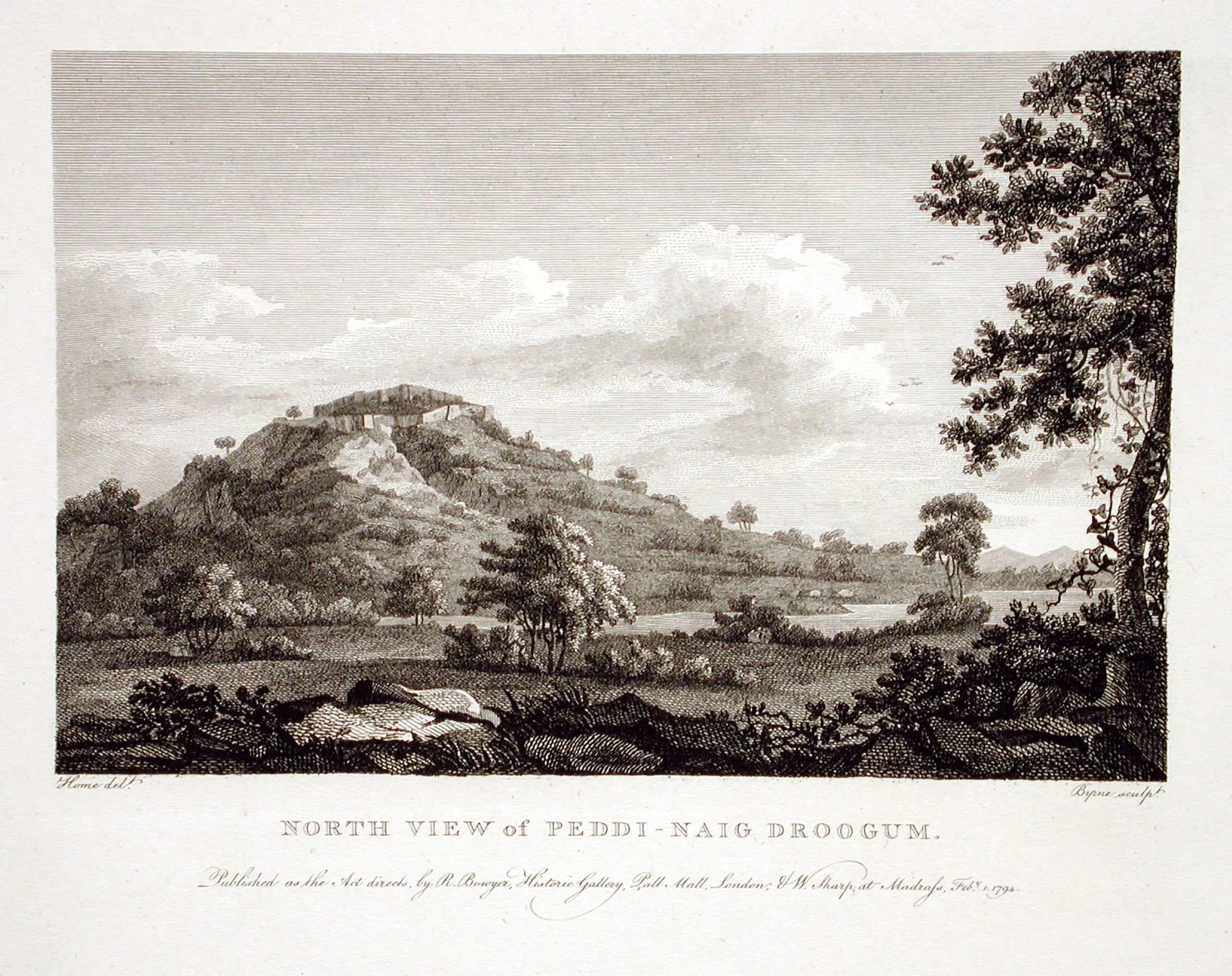 North View of Pessi-Naig Droogum, From Select Views in Mysore, The Country of Tippoo Sultan