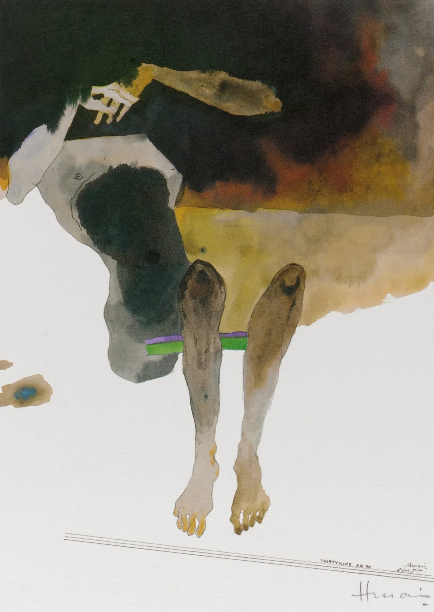 Thirty-Nine: Black Cloud (Gandhi Assassination), Folio from the Passage into Human Space Series