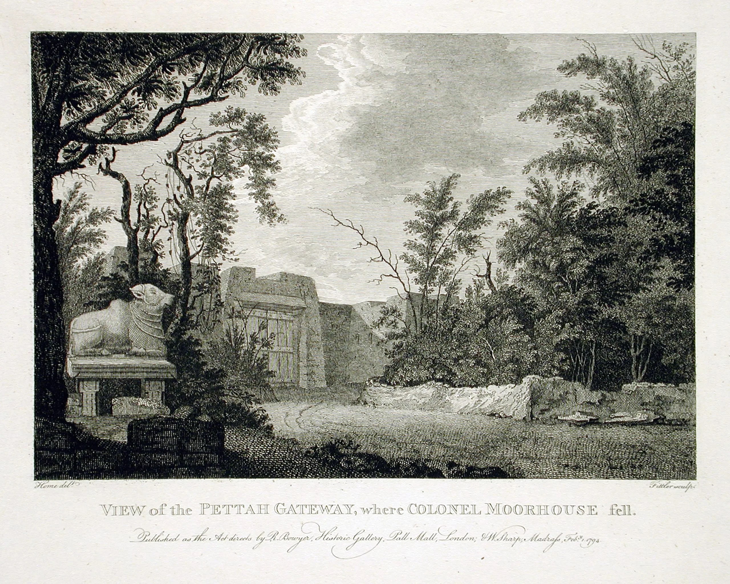 View of the Pettah Gateway Where Colonel Moorhouse Fell, From Select Views in Mysore, The Country of Tippoo Sultan
