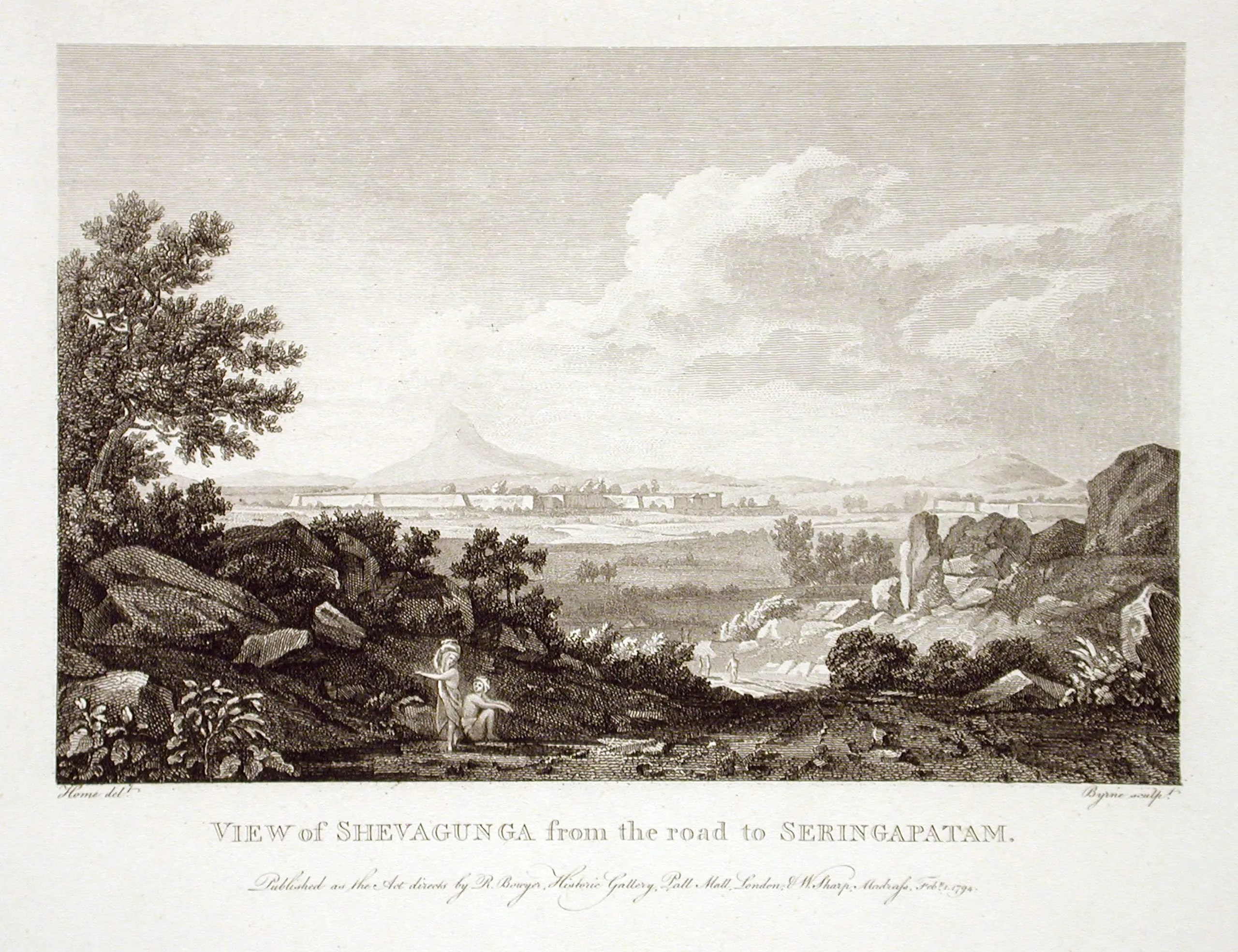 View of Shevagunga from the Road to Seringapatam, From Select Views in Mysore, The Country of Tippoo Sultan

