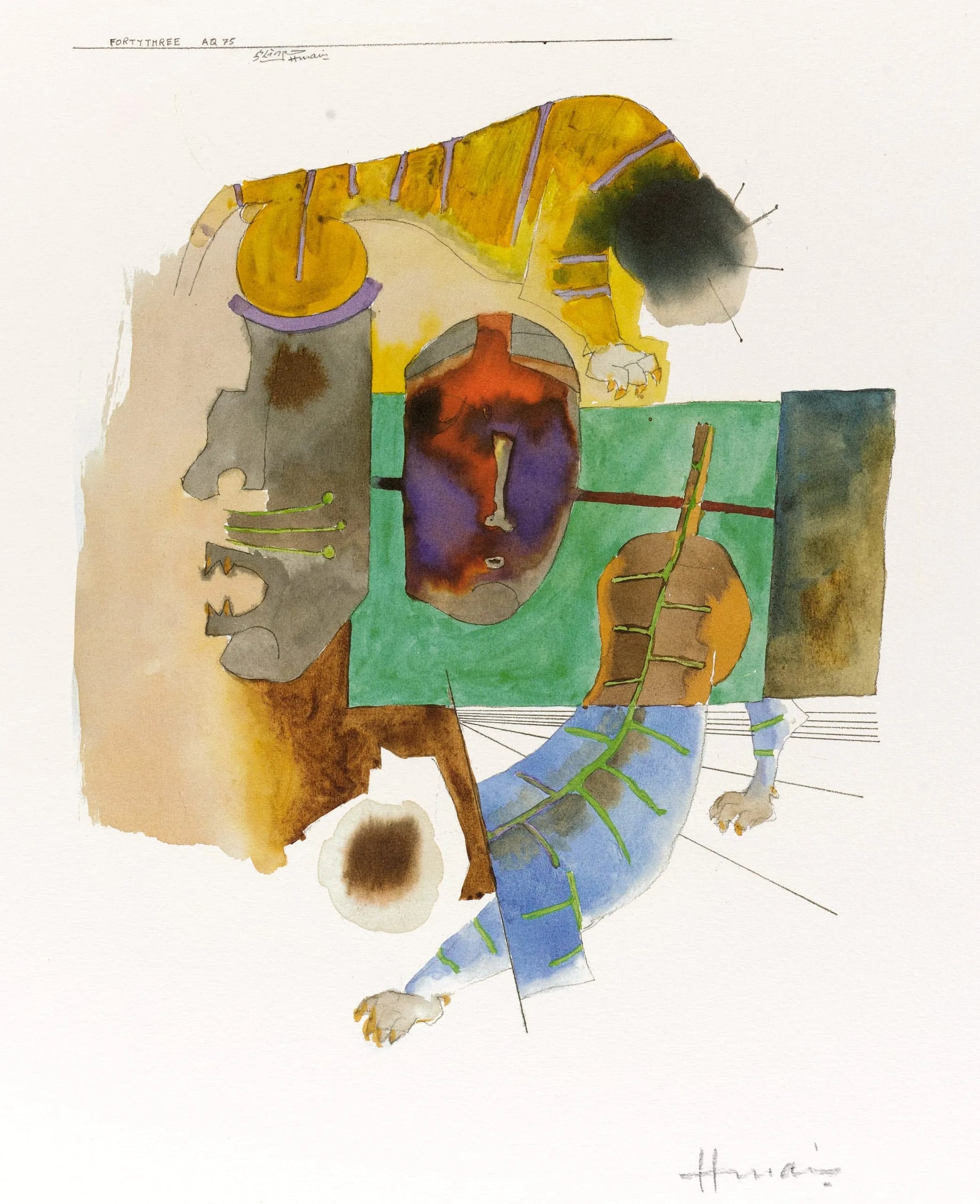 Forty-Three: Shakti (Blue Tiger), Folio from the Passage into Human Space Series