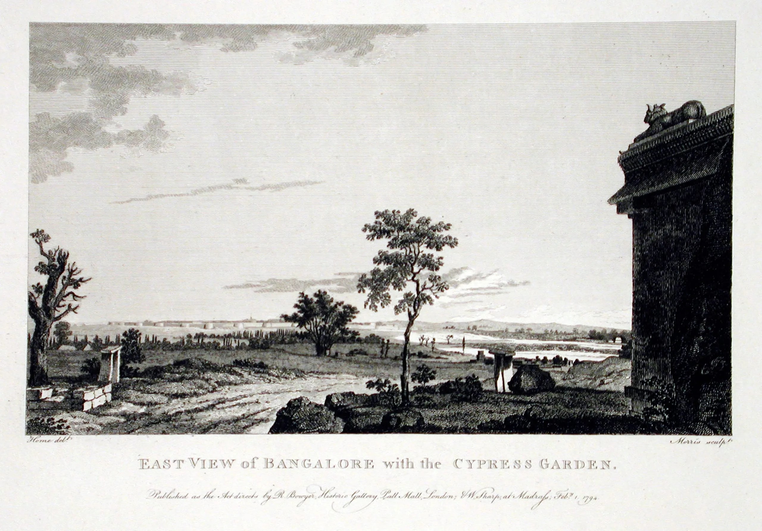 View of Bangalore with the Cypress Garden, From Select Views in Mysore, The Country of Tippoo Sultan