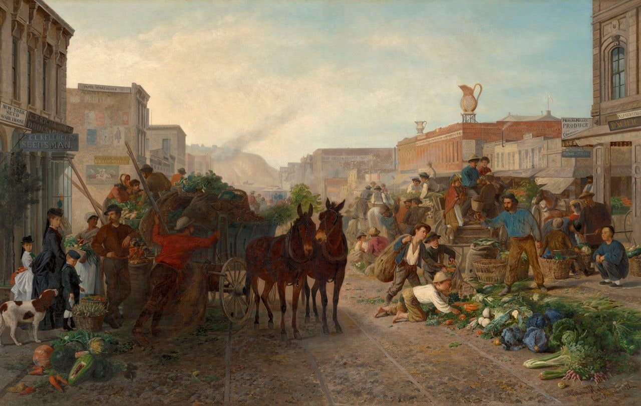 Market Scene, Sansome Street, San Francisco
