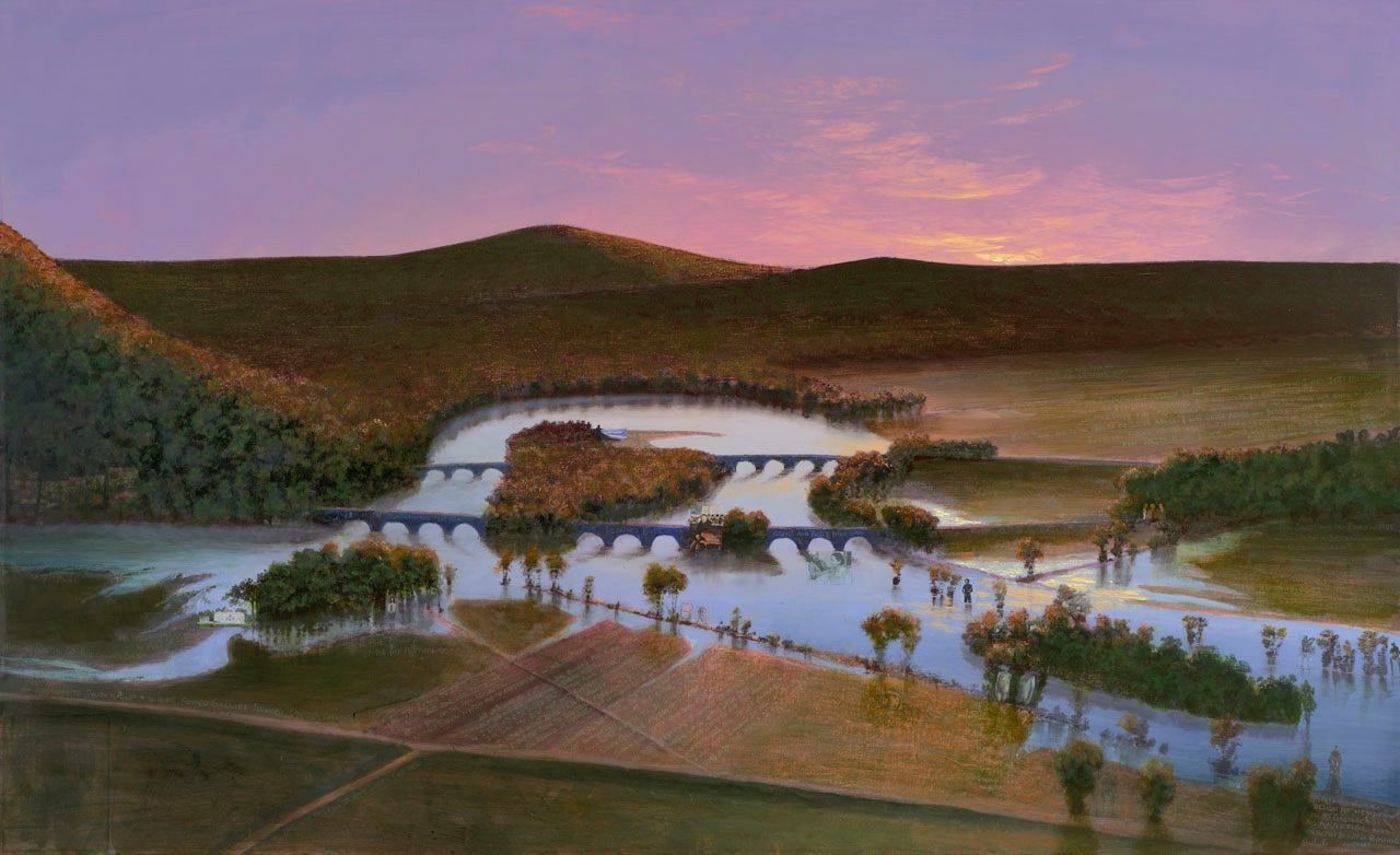 Flooded Oxbow for Leonard Baskin