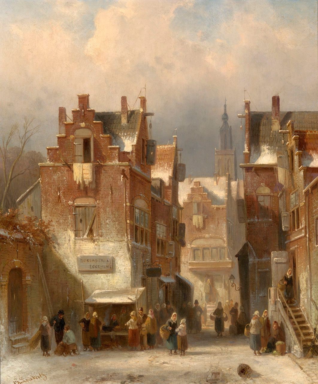 Dutch Town in Winter
