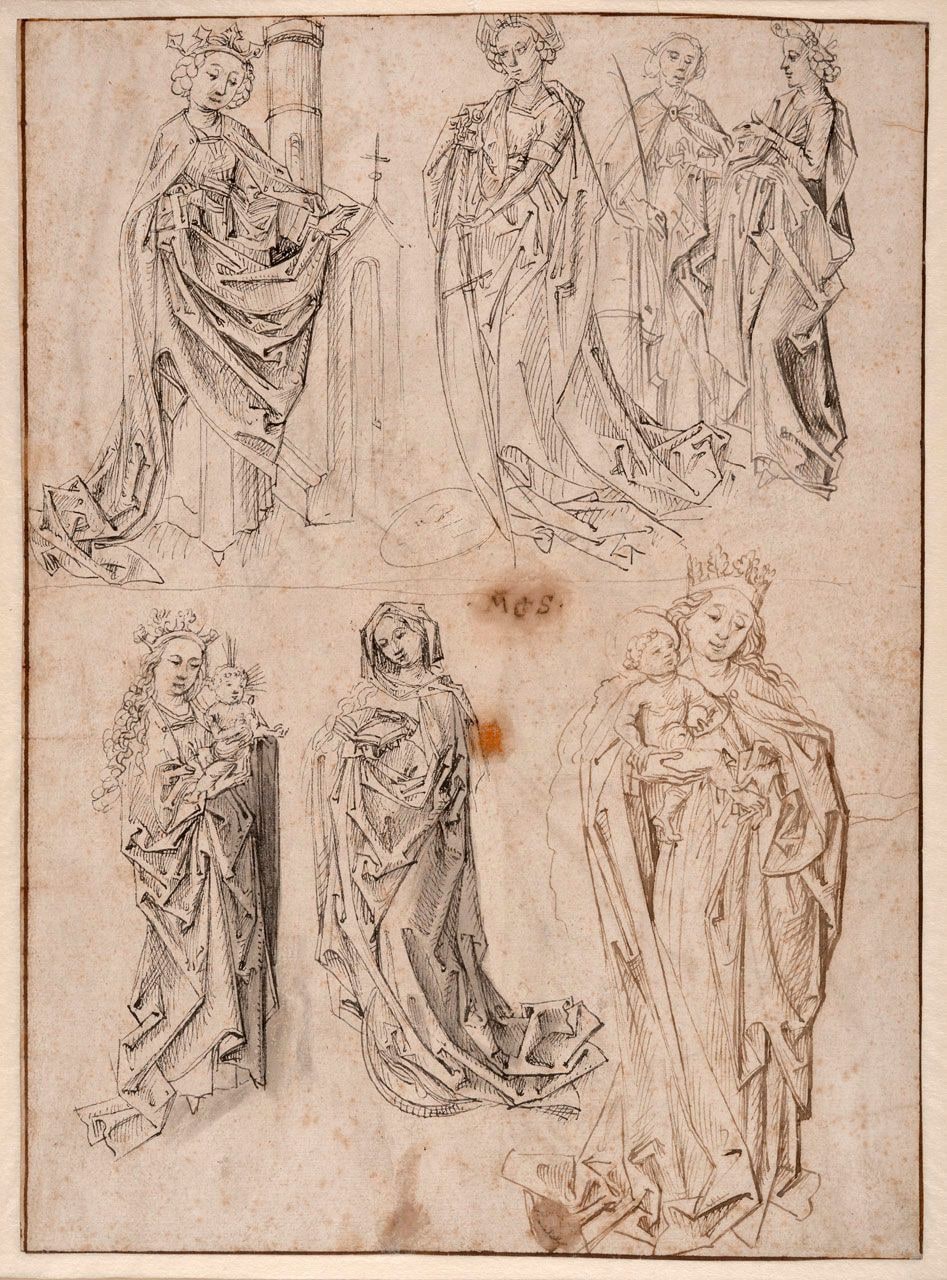 RECTO: Studies of Madonna and Saints