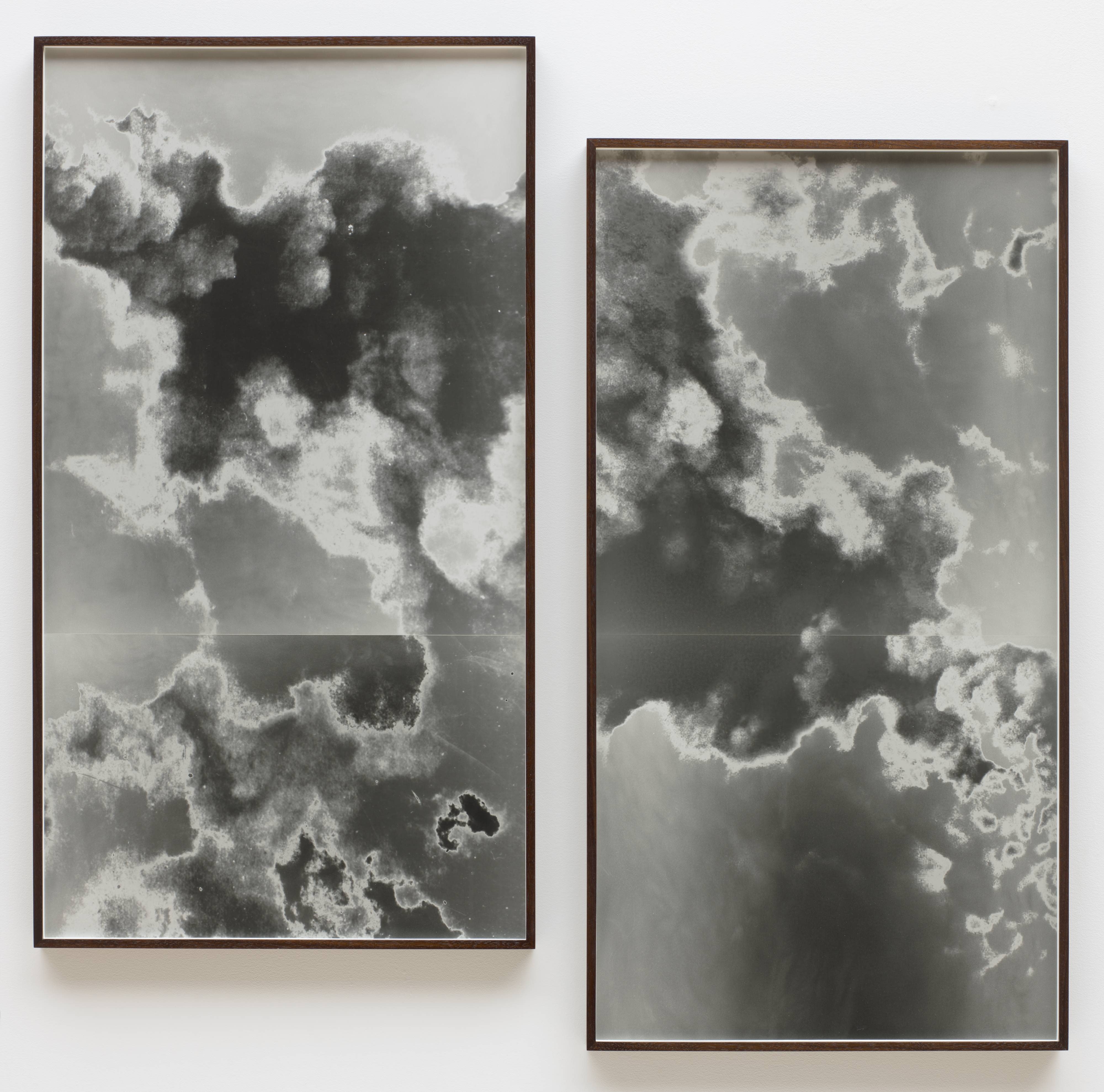 Spectators sitting on hillside watching fires consume the city after the 1906 San Francisco earthquake. 1906/2016 (Version I), from the series Smoke