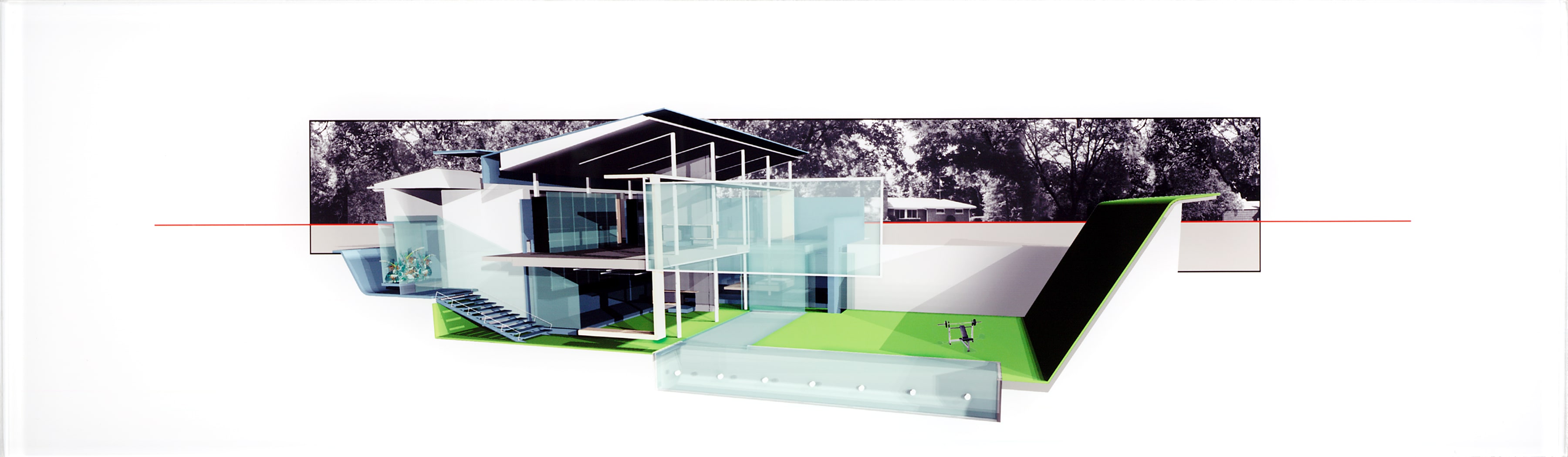 House for a Bachelor (Long Section)