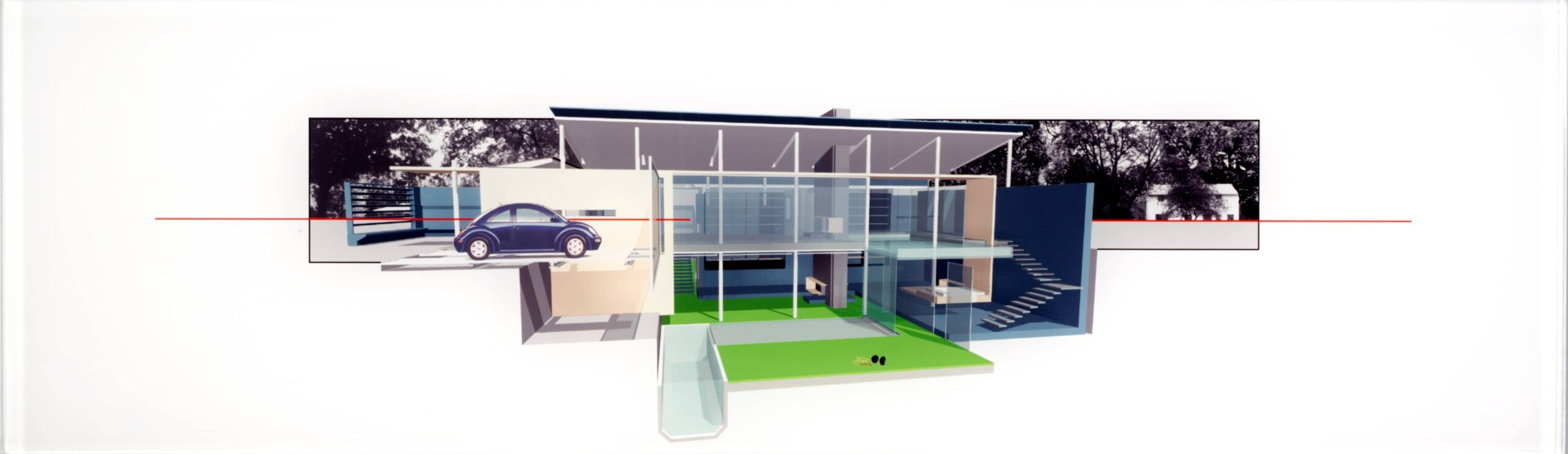 House for a Bachelor (Cross Section)