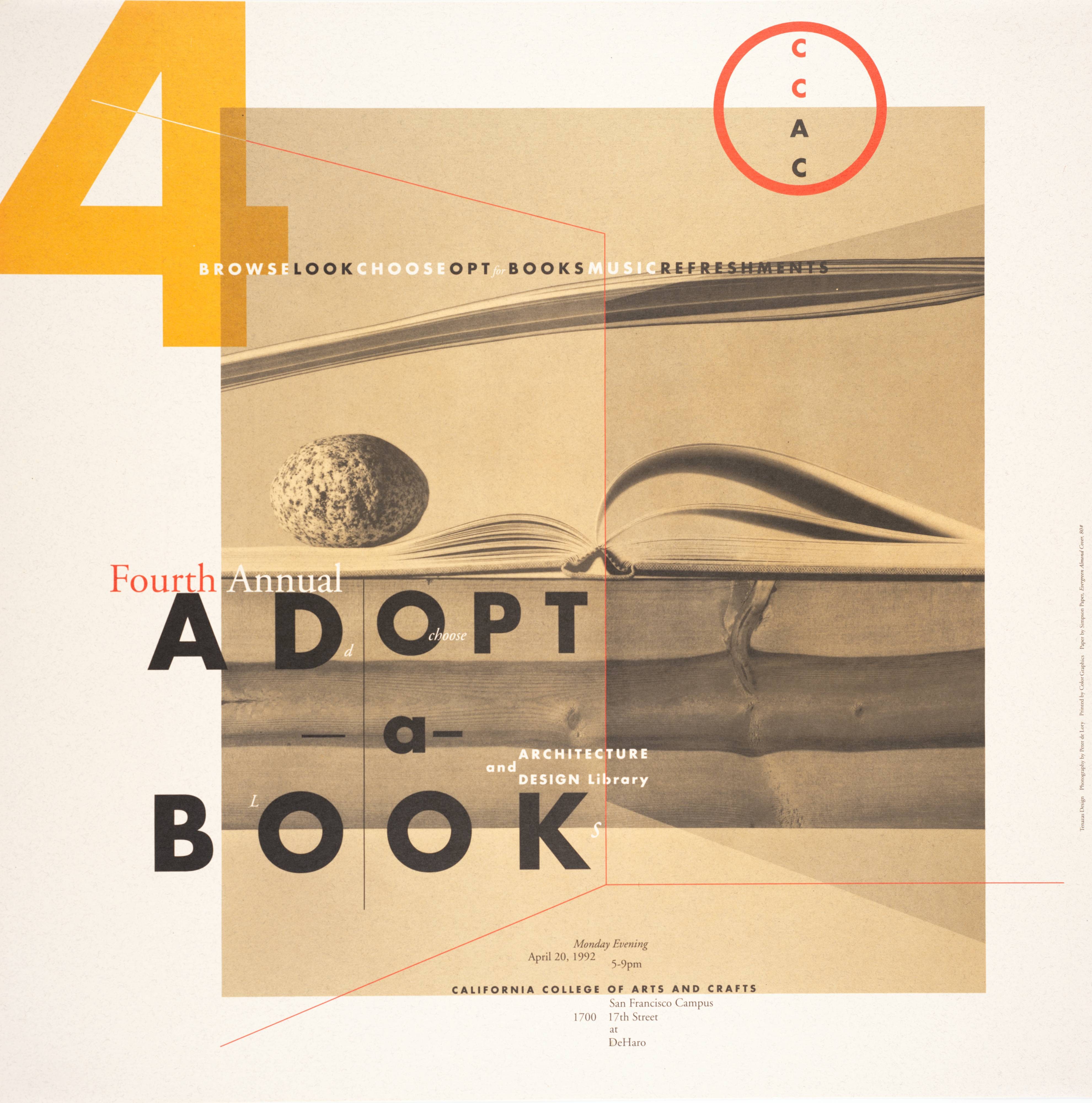 California College of Arts and Crafts Adopt-a-Book poster