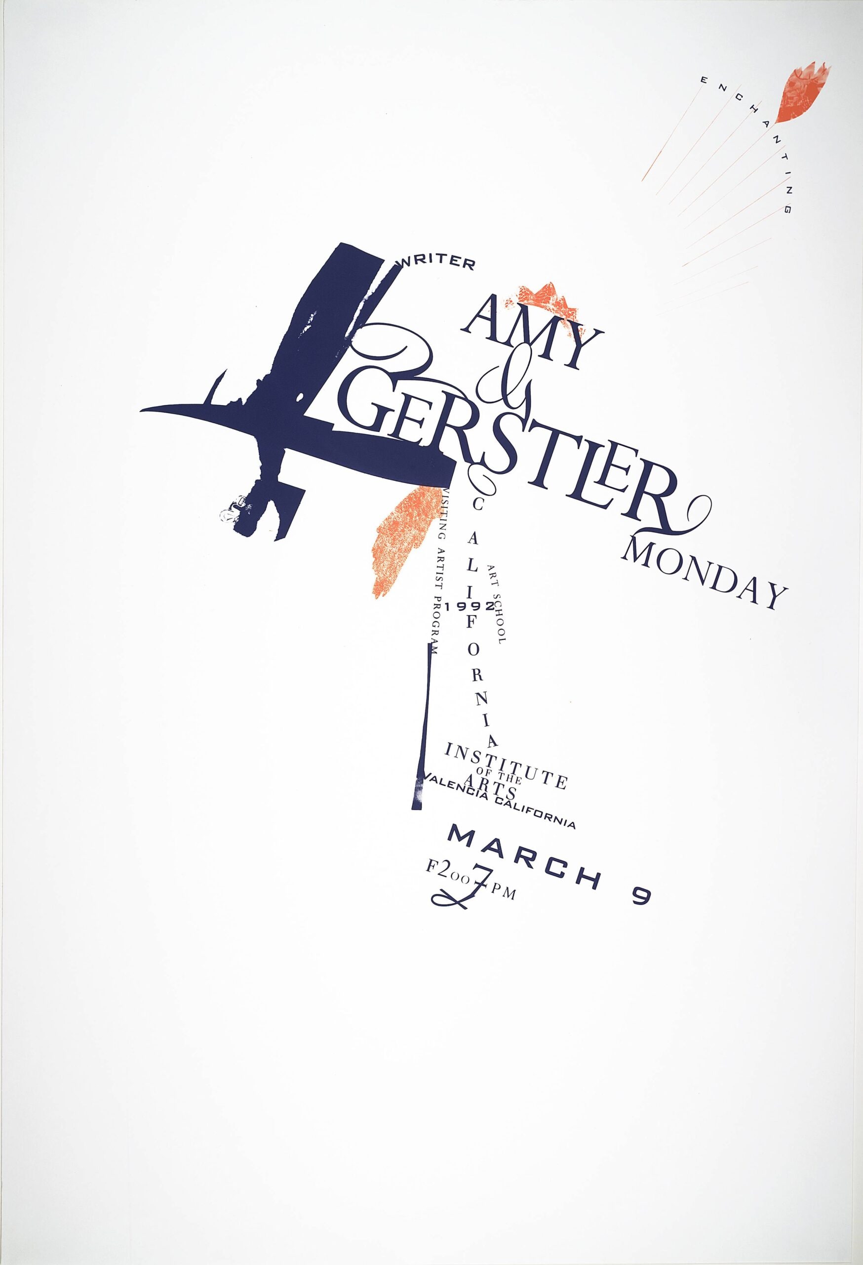 Amy Gerstler Lecture poster