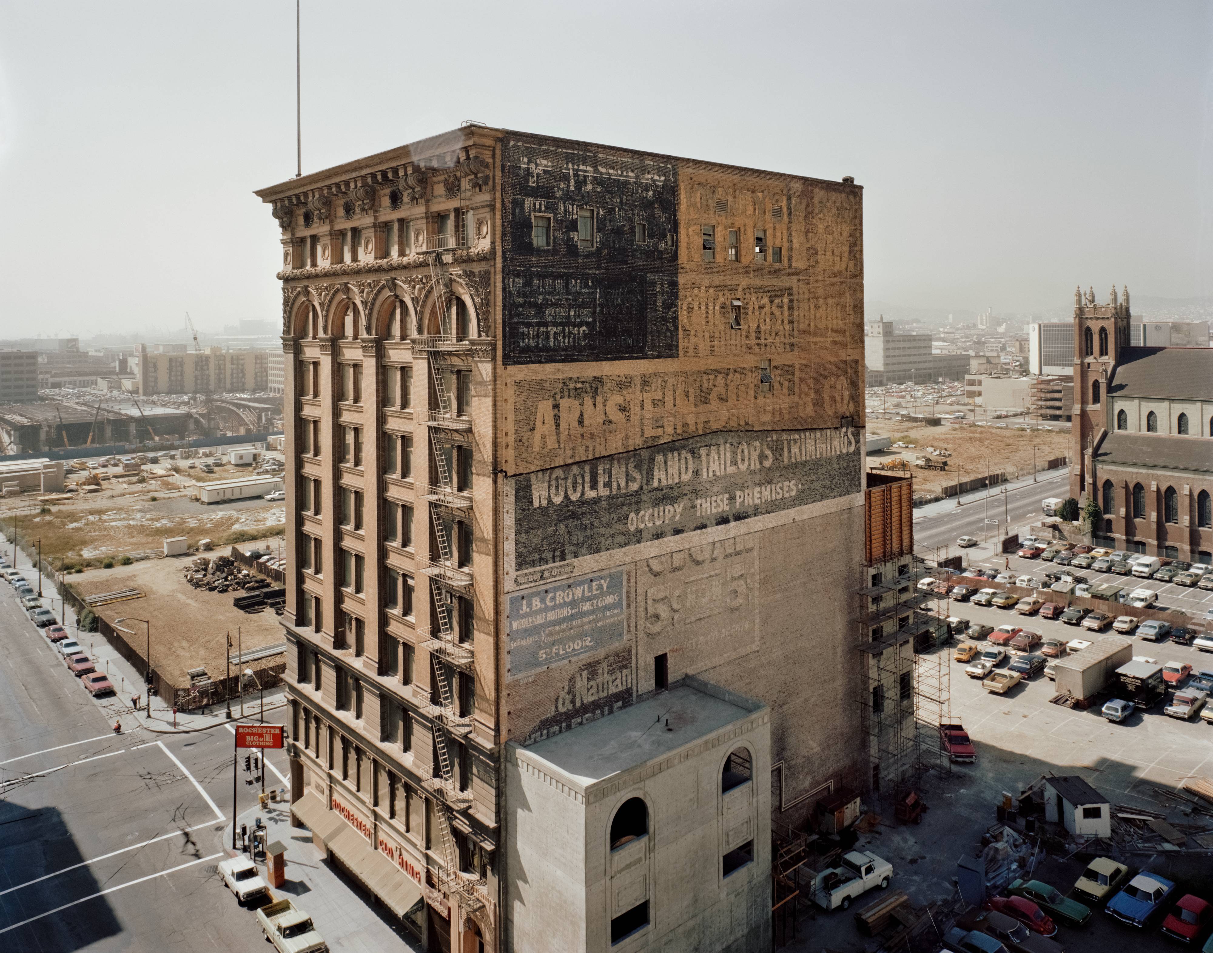 Mercantile Building, c. 1903, with a view toward the Moscone Center construction site, from the series South of Market, 1978-1986