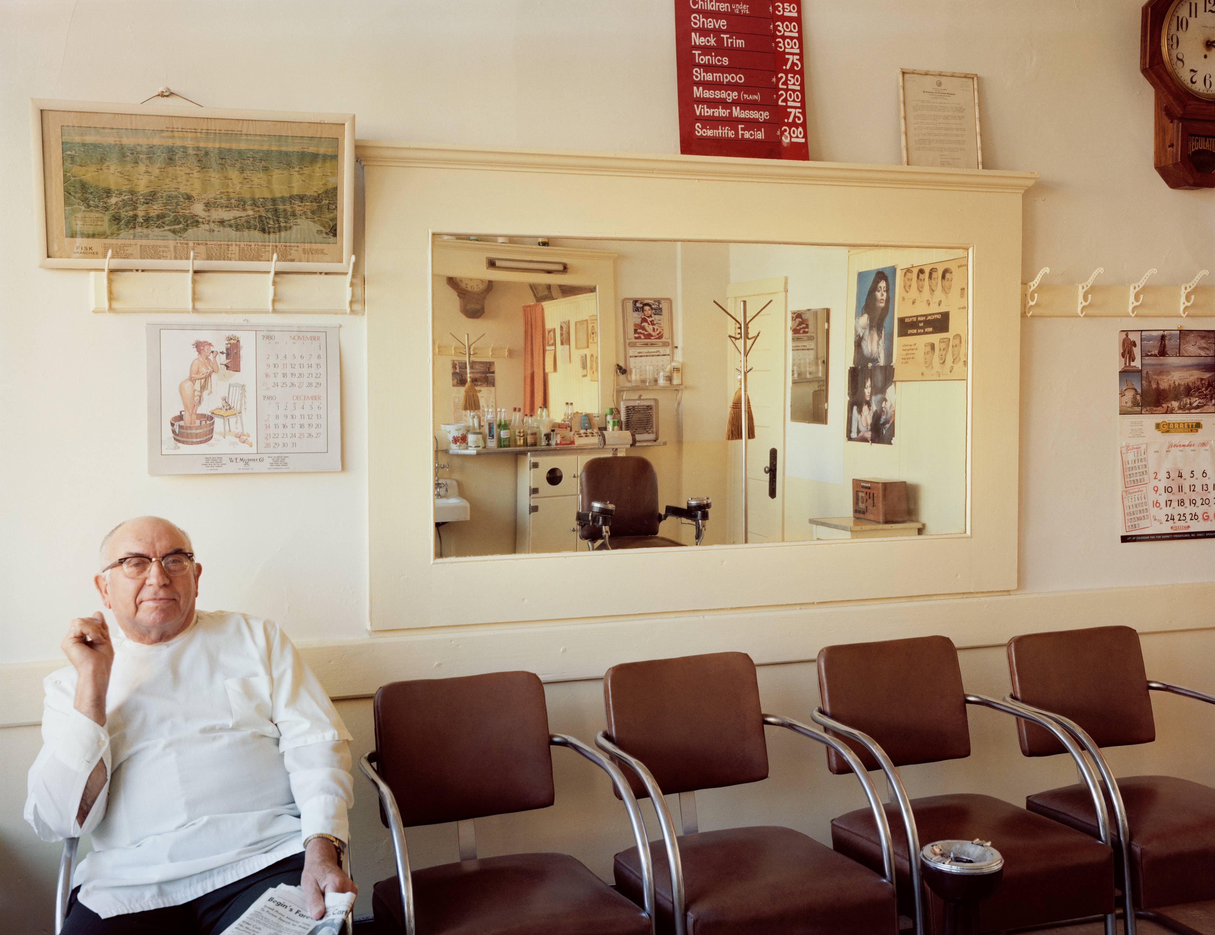 Giannini's Barber Shop, established 1936, 482 6th Street, from the series South of Market, 1978-1986
