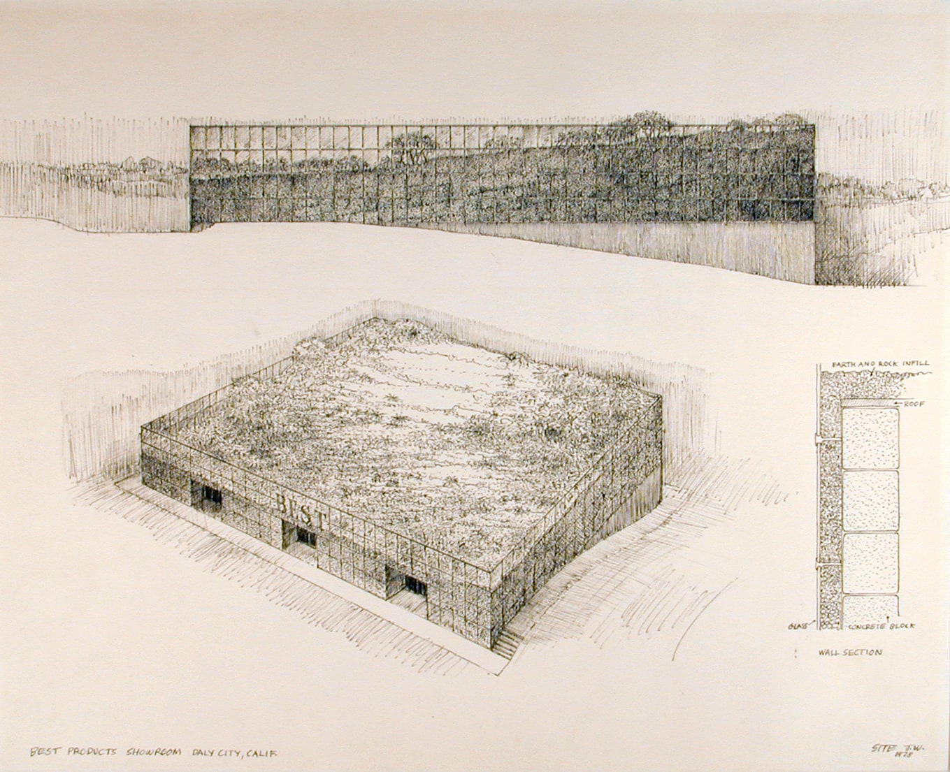 Best Terrarium Showroom, South San Francisco, California: Perspective, Elevation and Detail