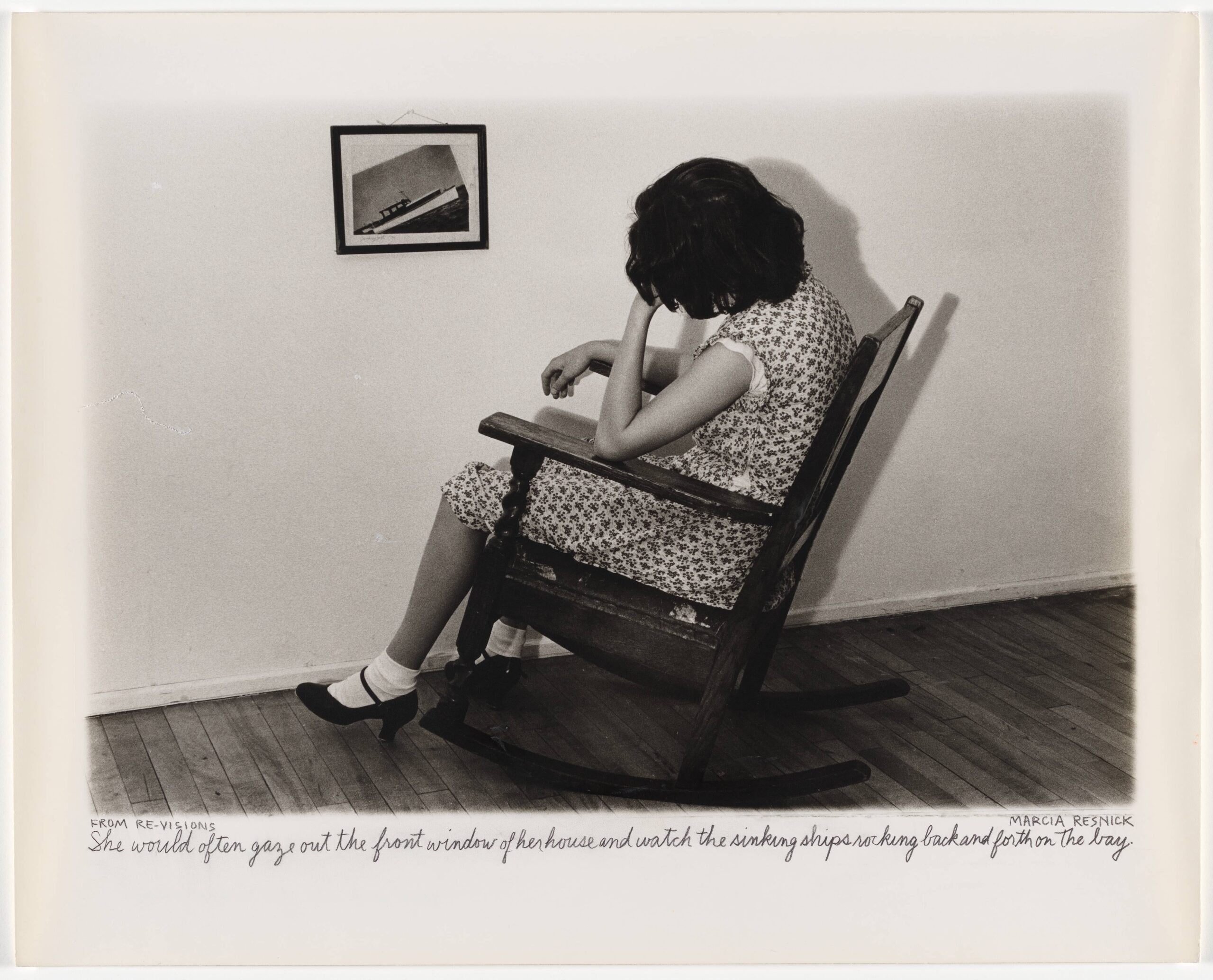 She would often gaze out the front window of her house and watch the sinking ships rocking back and forth on the bay.