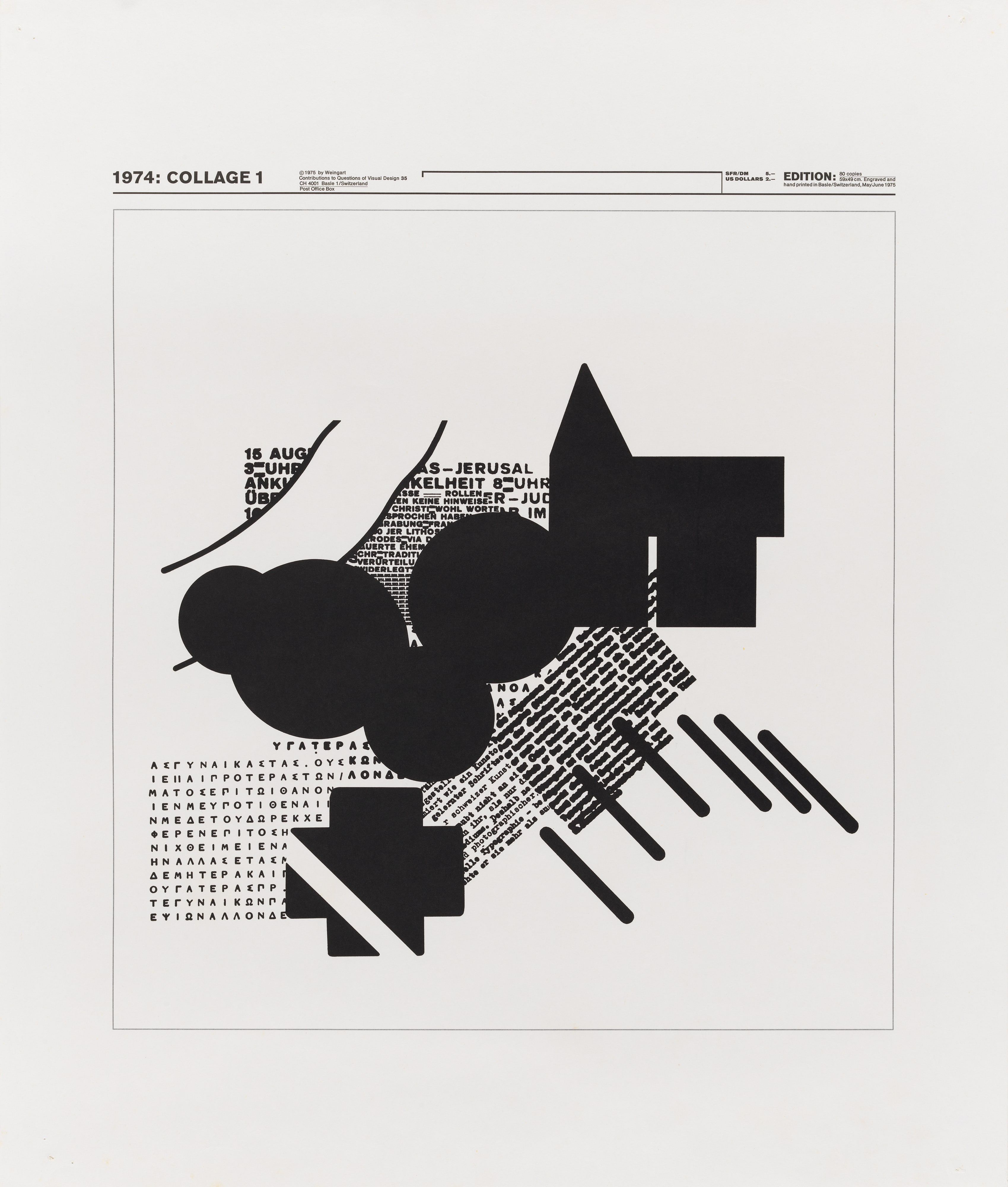 Collage 1, from the series Nine Collages: The New Graphics by Weingart