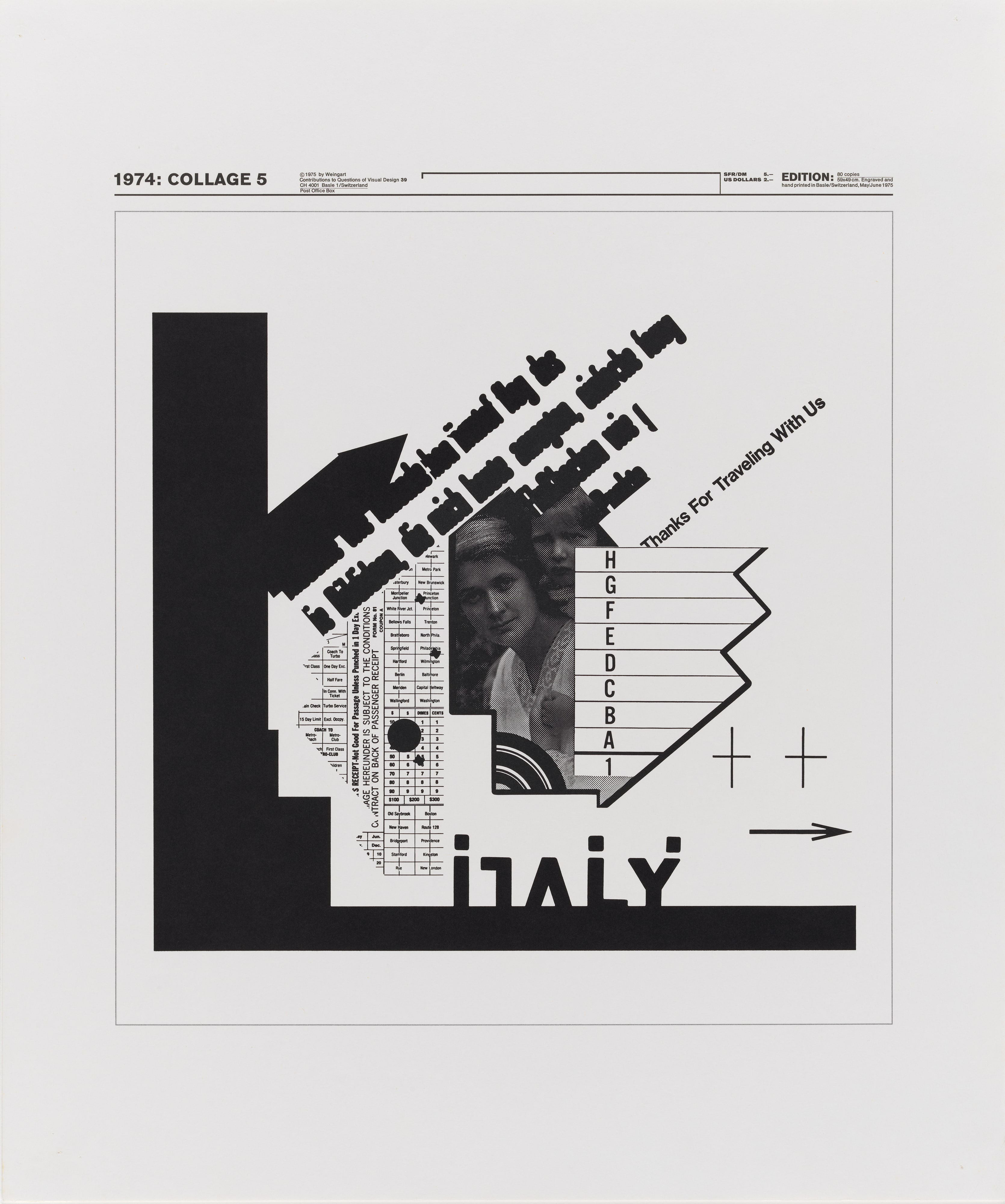Collage 5, from the series Nine Collages: The New Graphics by Weingart