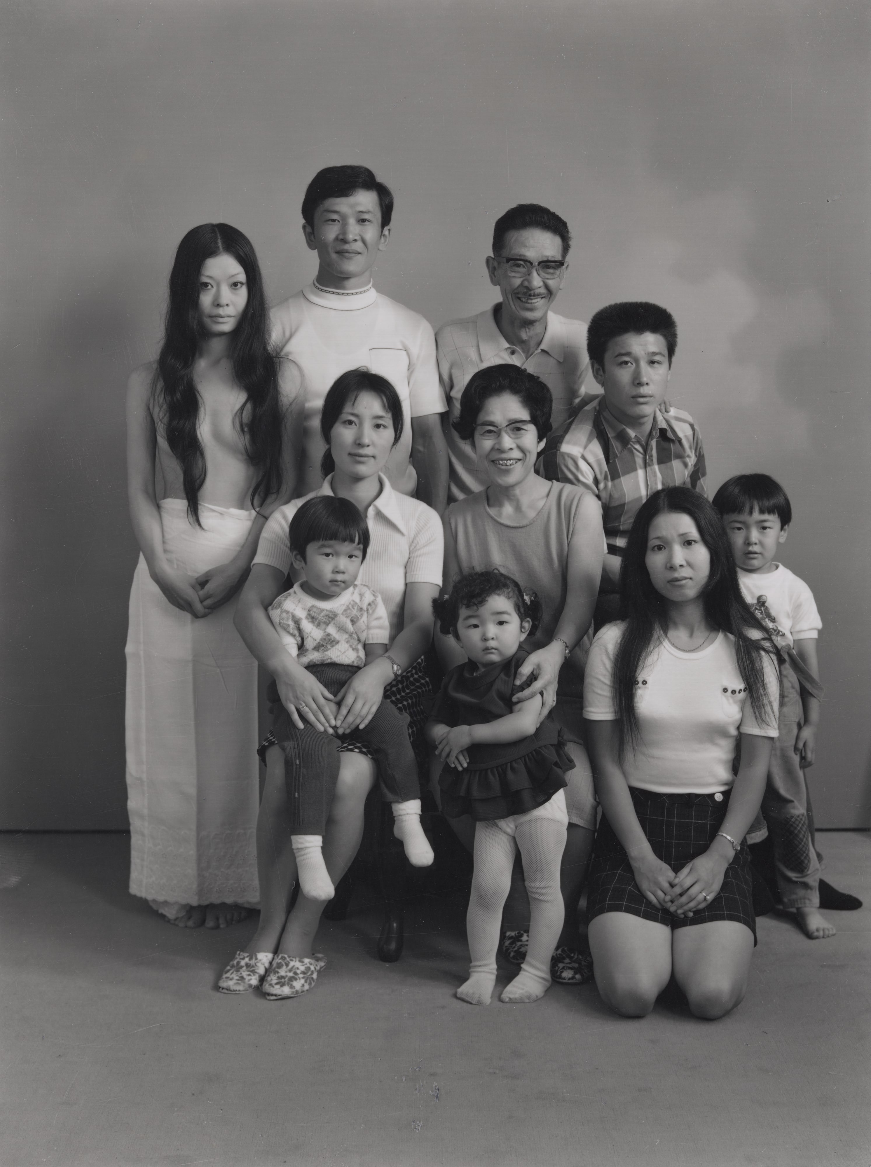 From the upper left: my wife Yoko, my brother Toshiteru, my father Suzeko, my sister's husband Hisashi Daikouji. From the bottom left: my brother's wife Akiko, and my sister's eldest son Manabu, my mother Mitsue, my brother's eldest daughter Kyoko, my<