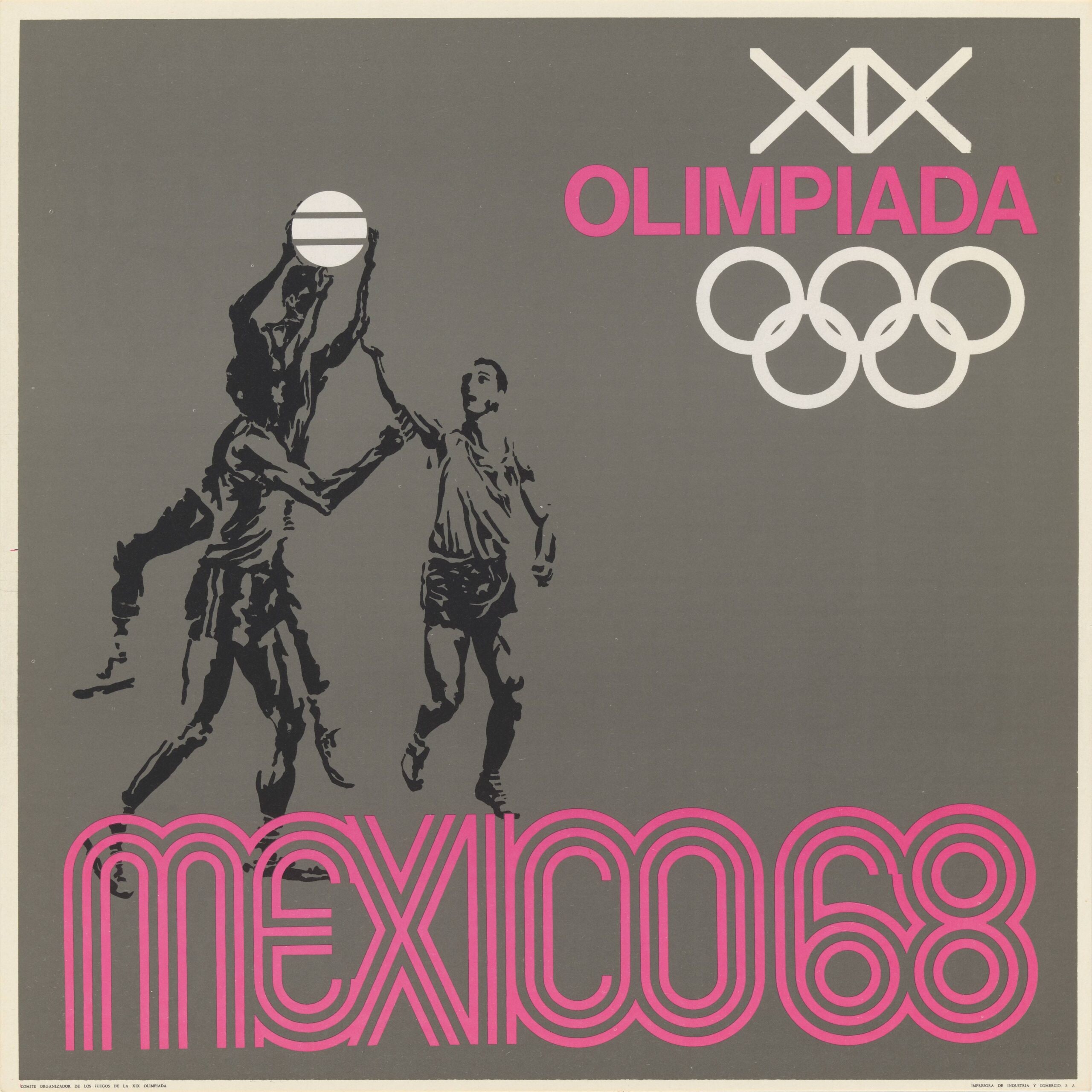 1968 Mexico City Olympics: Basketball poster