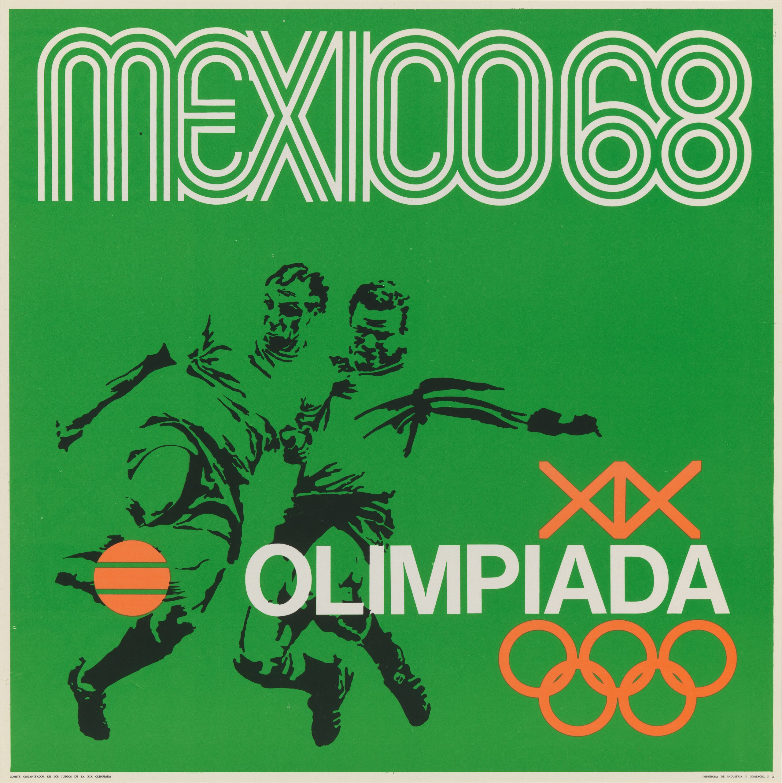 1968 Mexico City Olympics: Soccer poster