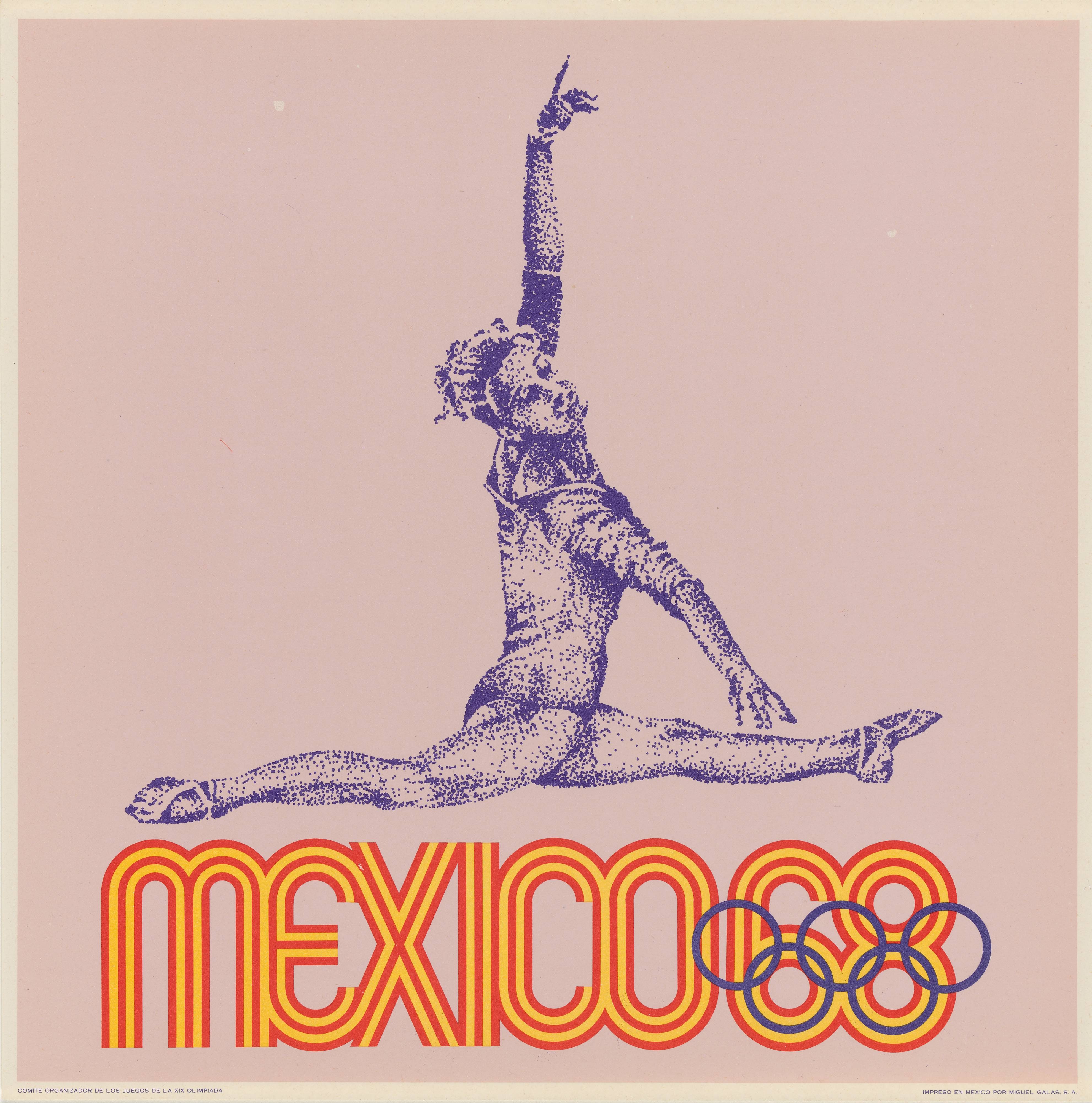 1968 Mexico City Olympics: Gymnastics floor poster