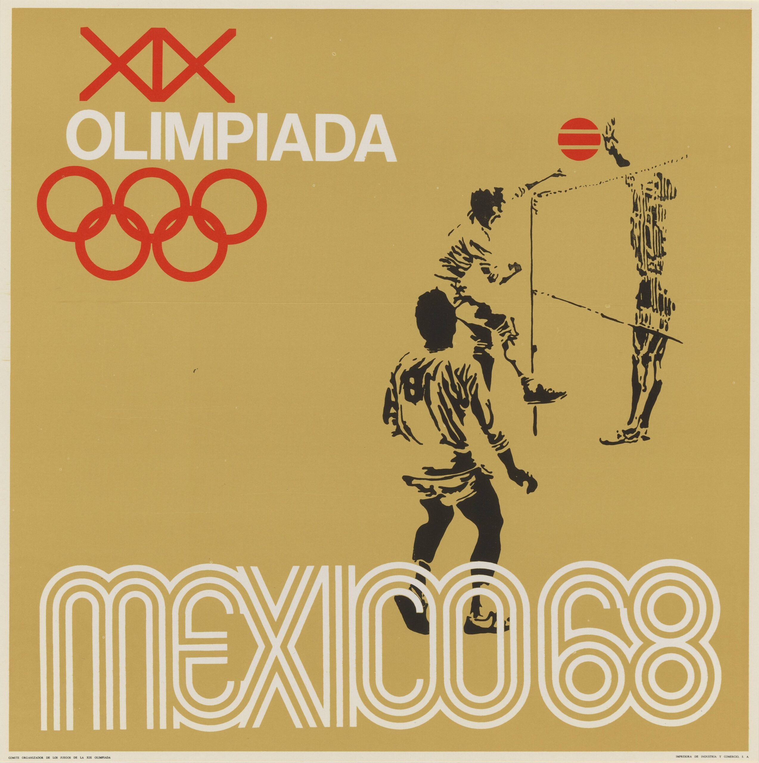 1968 Mexico City Olympics: Volleyball poster