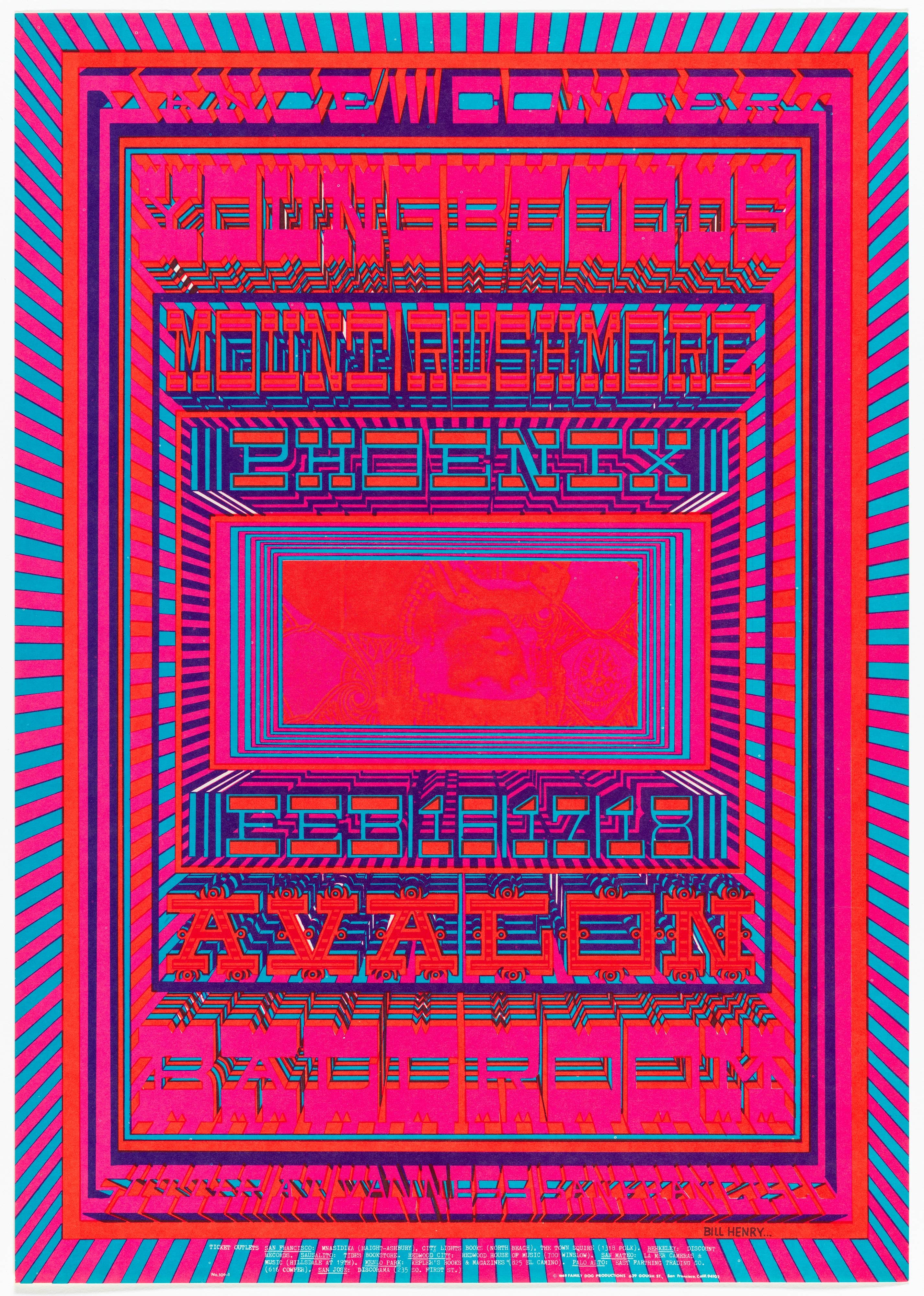 Youngbloods, Mount Rushmore; Avalon Ballroom, February 9-11, 1968