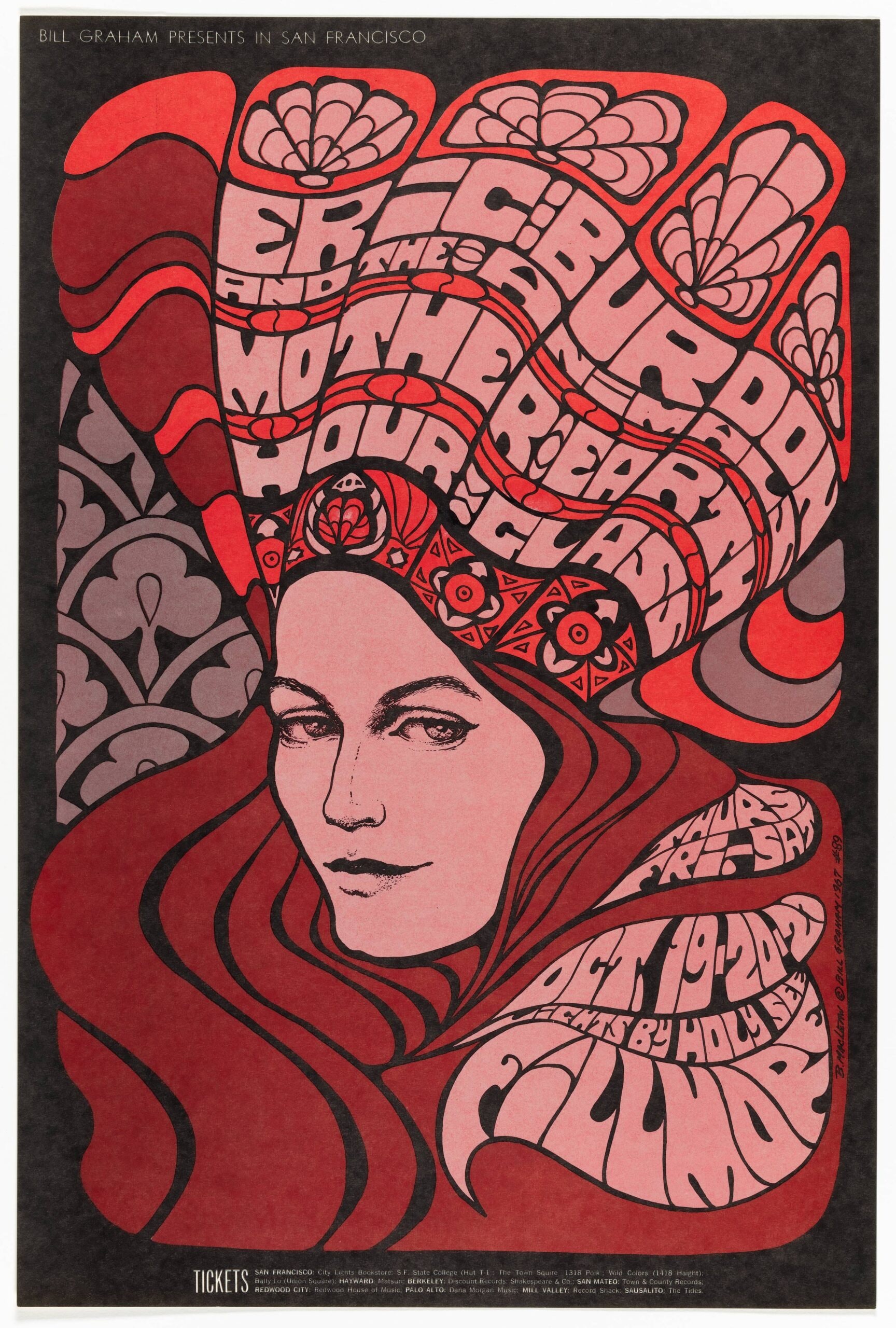 Eric Burdon and the Animals, Mother Earth, Hour Glass; Fillmore Auditorium, October 19-21, 1967