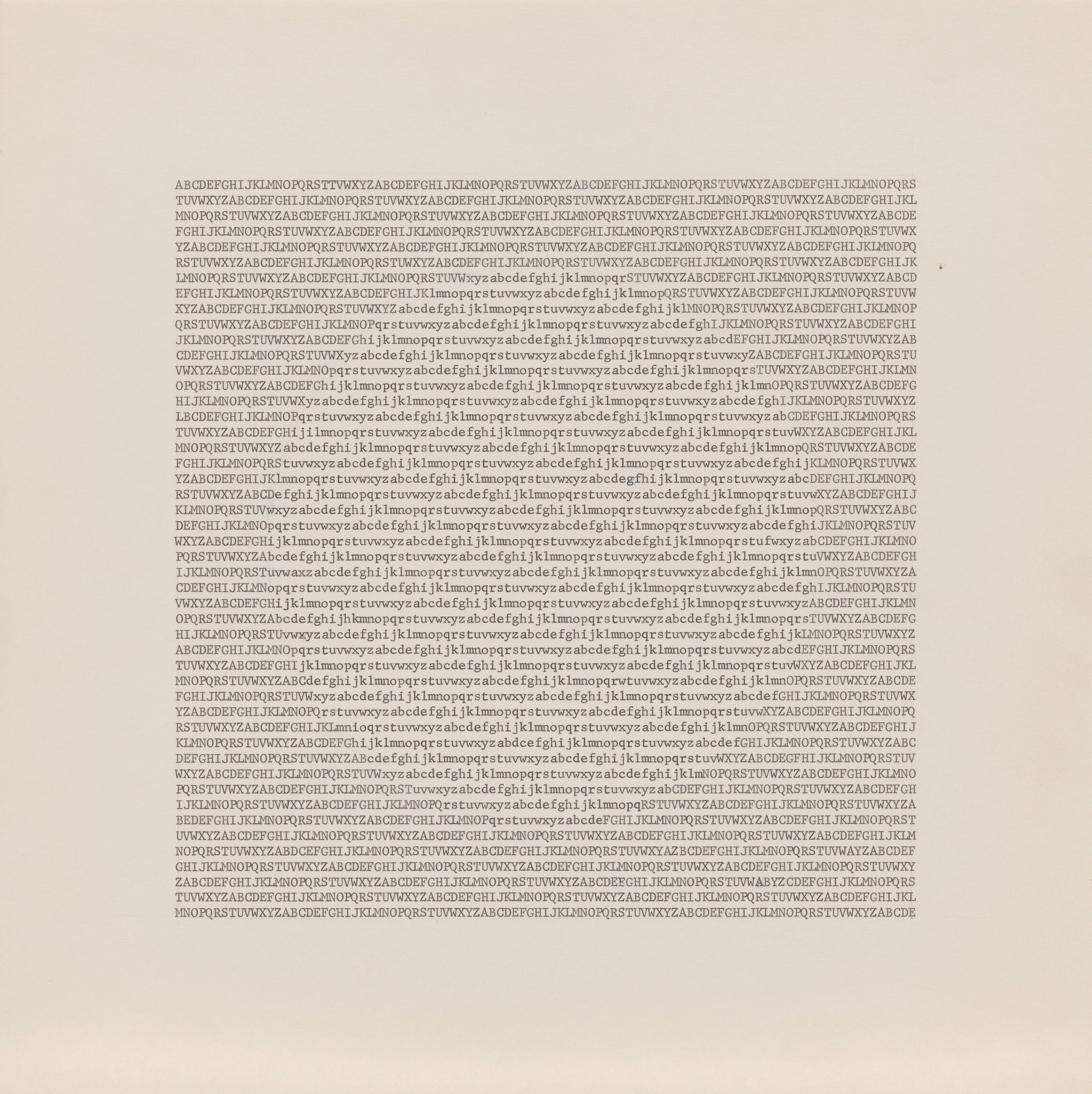Untitled, from the series Type Writer Type