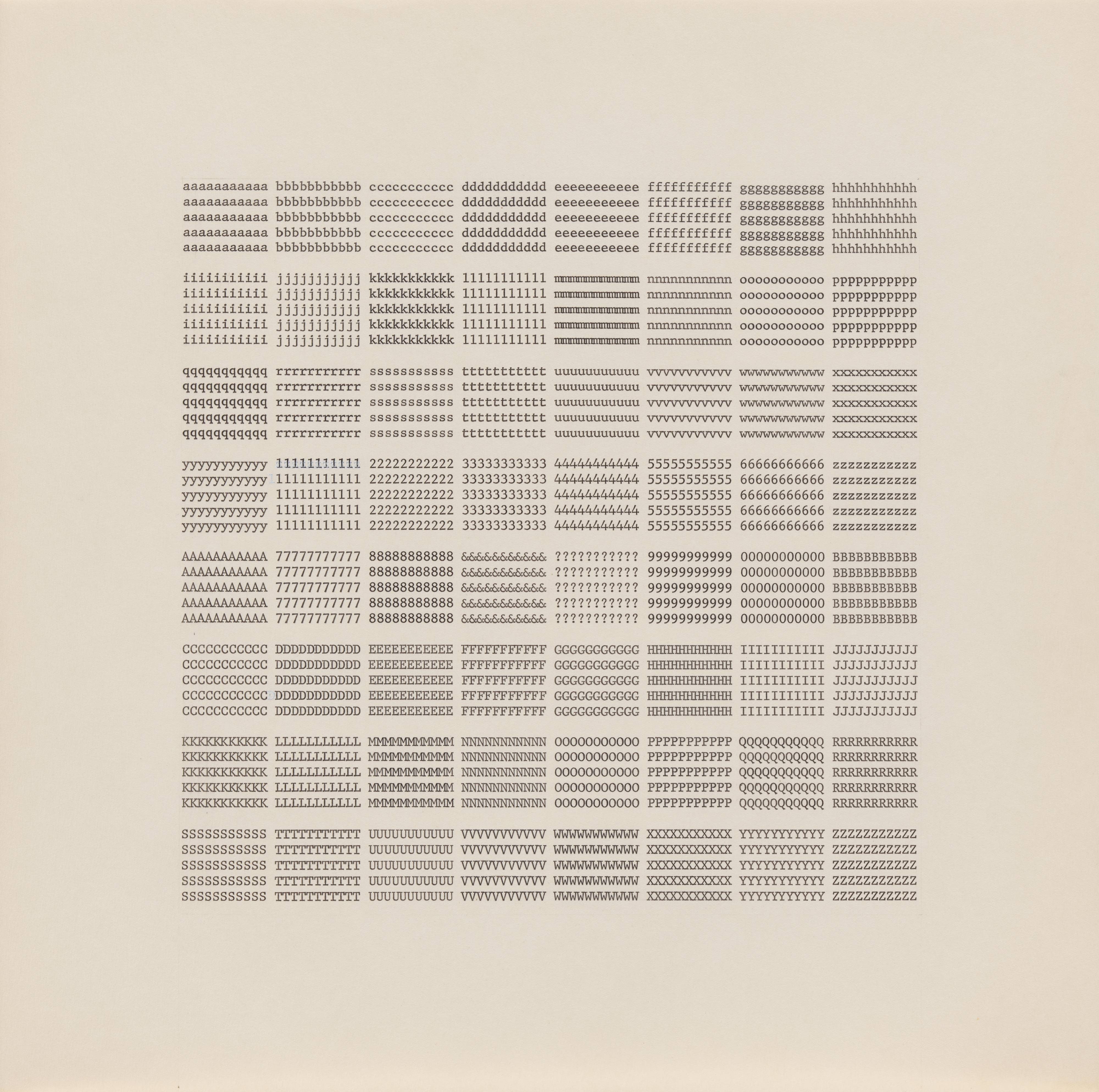 Untitled, from the series Type Writer Type