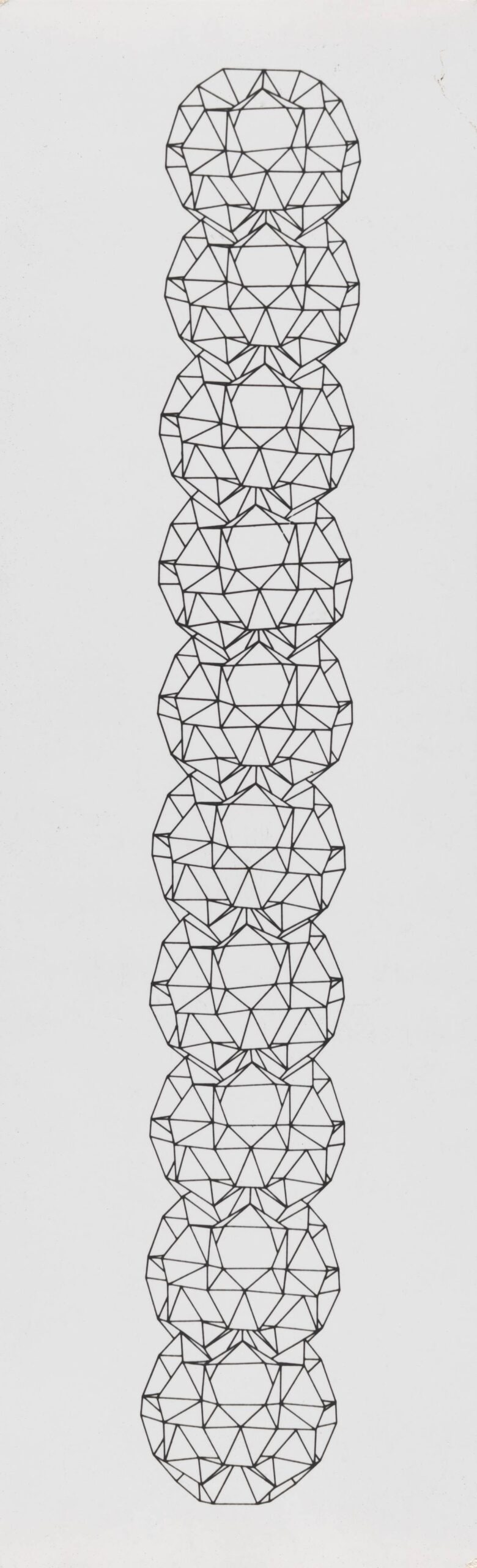 Project J, Kugelgliederturm aus dem Dodekaeder entwickelt (Project J, Stacked Tower Developed from Dodecahedrons)