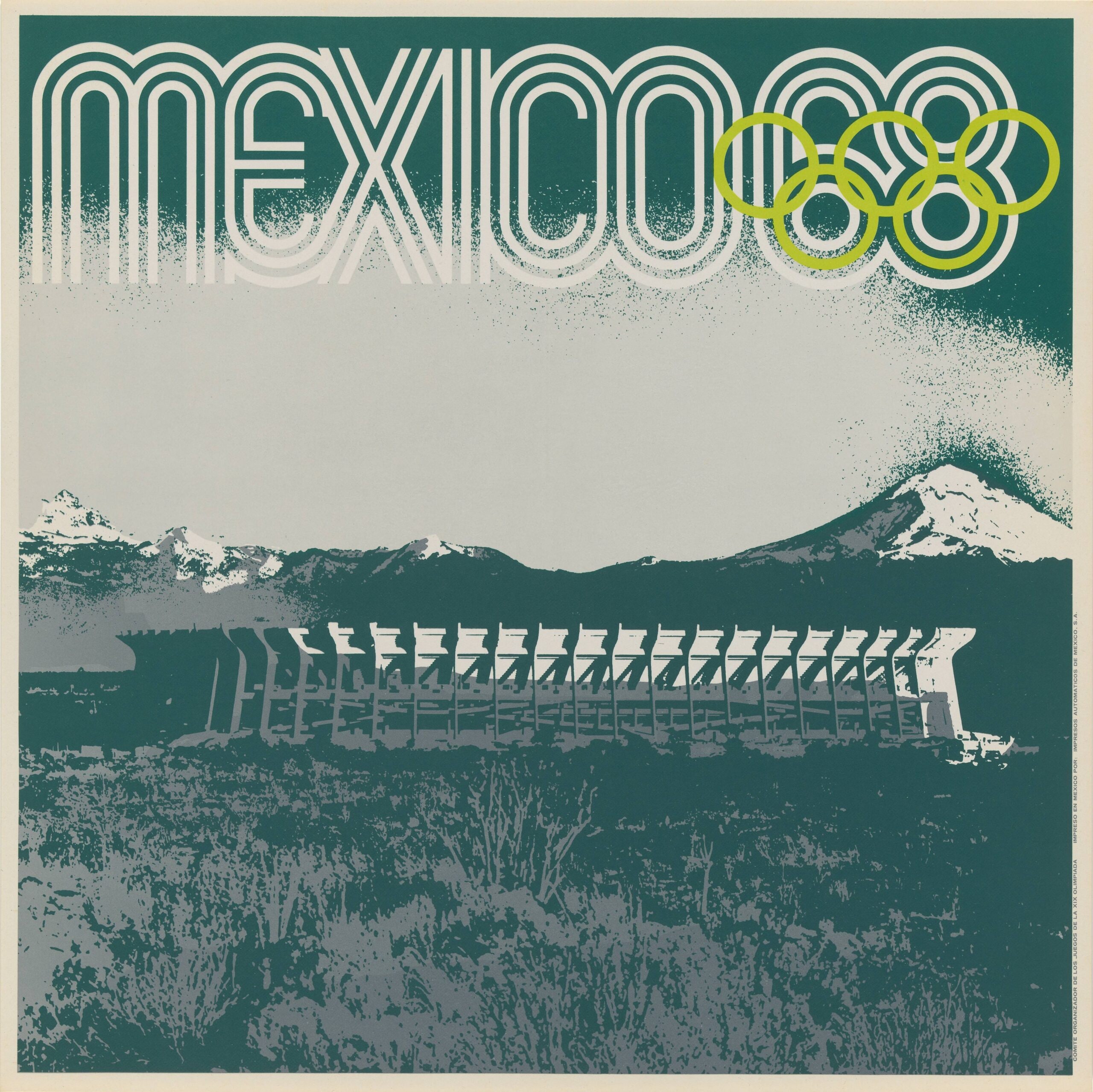 1968 Mexico City Olympics: Stadium poster